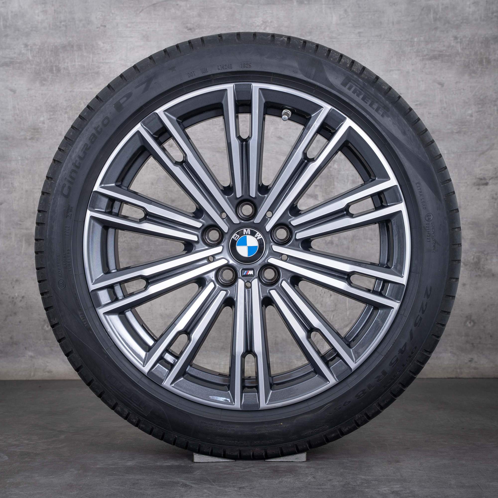 Alkuperäiset BMW 2-sarjan 3-sarjan 4-sarjan vanteet 18 tuuman G42 G20 G21 G22 G23 kesäpyörät 790 M 8089890 8089891 orbit harmaa kiillotettu