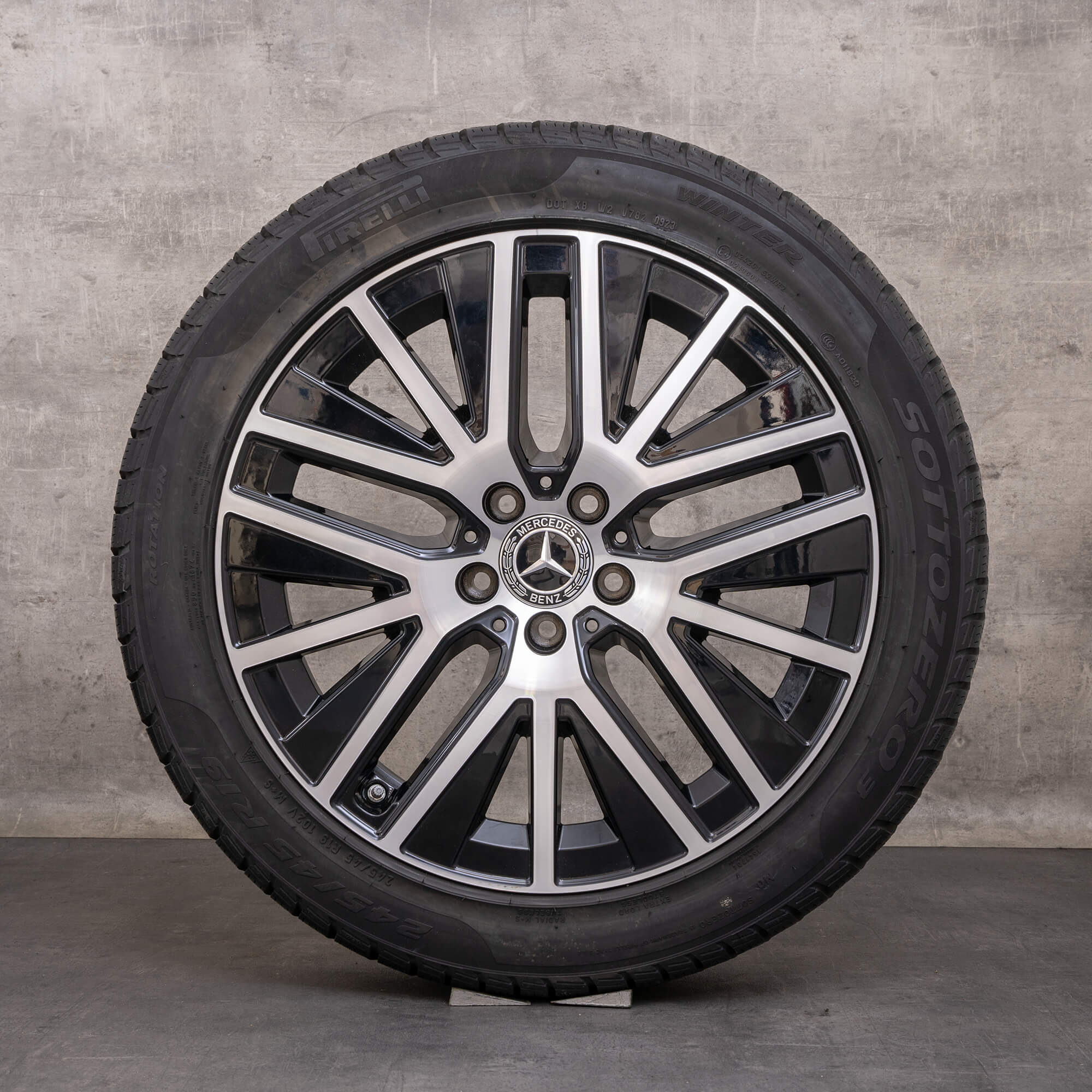 Originální zimni alu kola Mercedes Benz třídy E ALL-Terrain 19" X213 disky A2534014900 černé lesklé soustružené