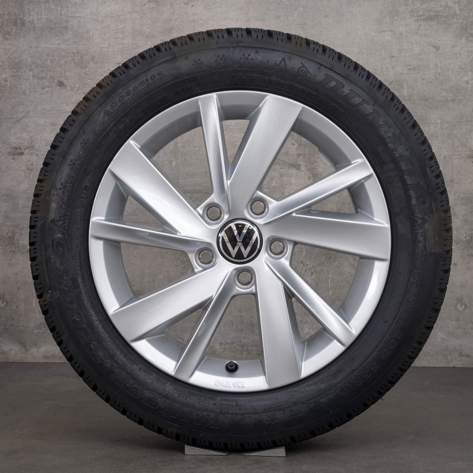 Juego de ruedas de invierno originales para VW Golf 8 llantas de 16 pulgadas Gavia 5H0071496 color plateado NUEVAS
