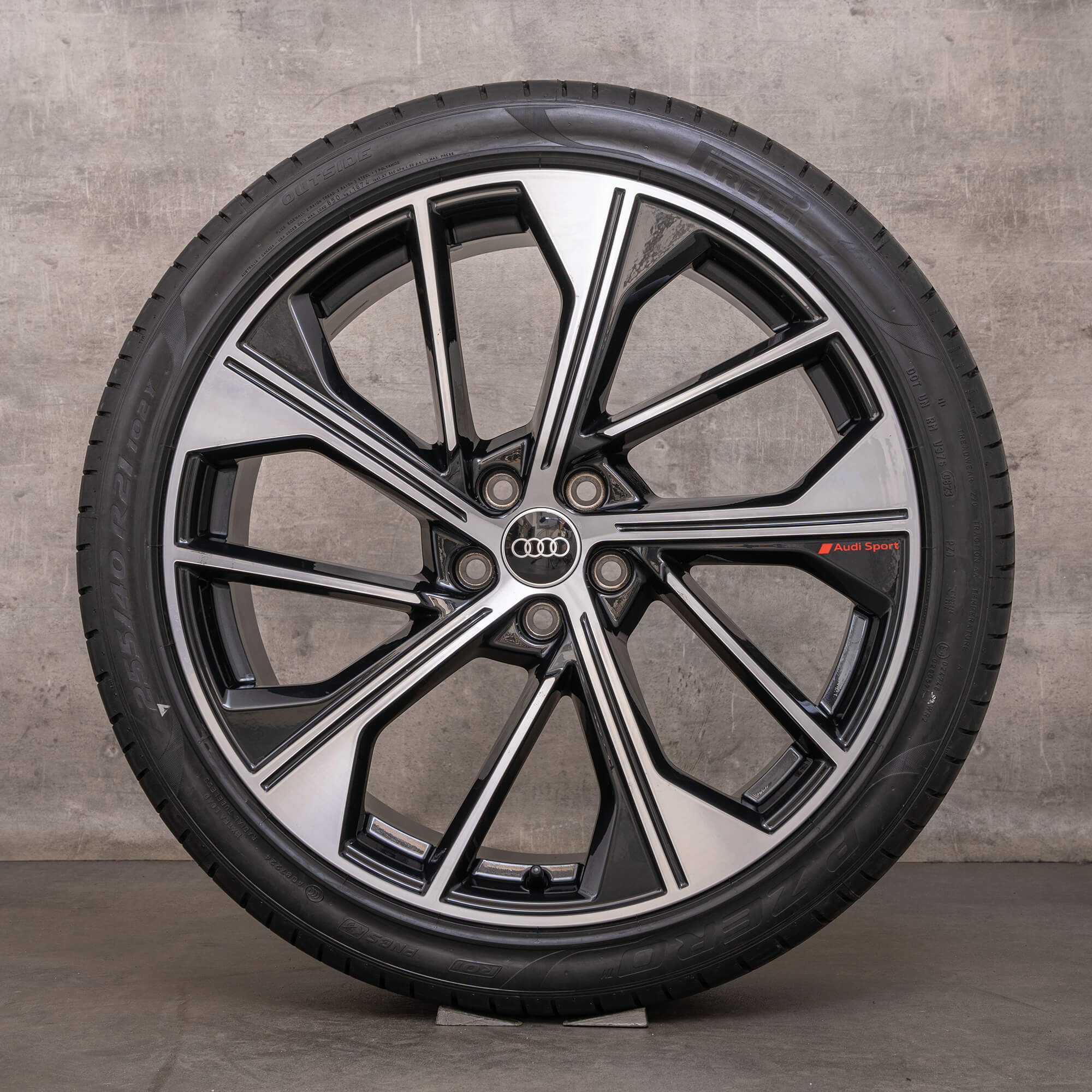 Originali Audi Q5 SQ5 cerchi estivi 21 pollici FY 80A601025BQ nero lucido torniti