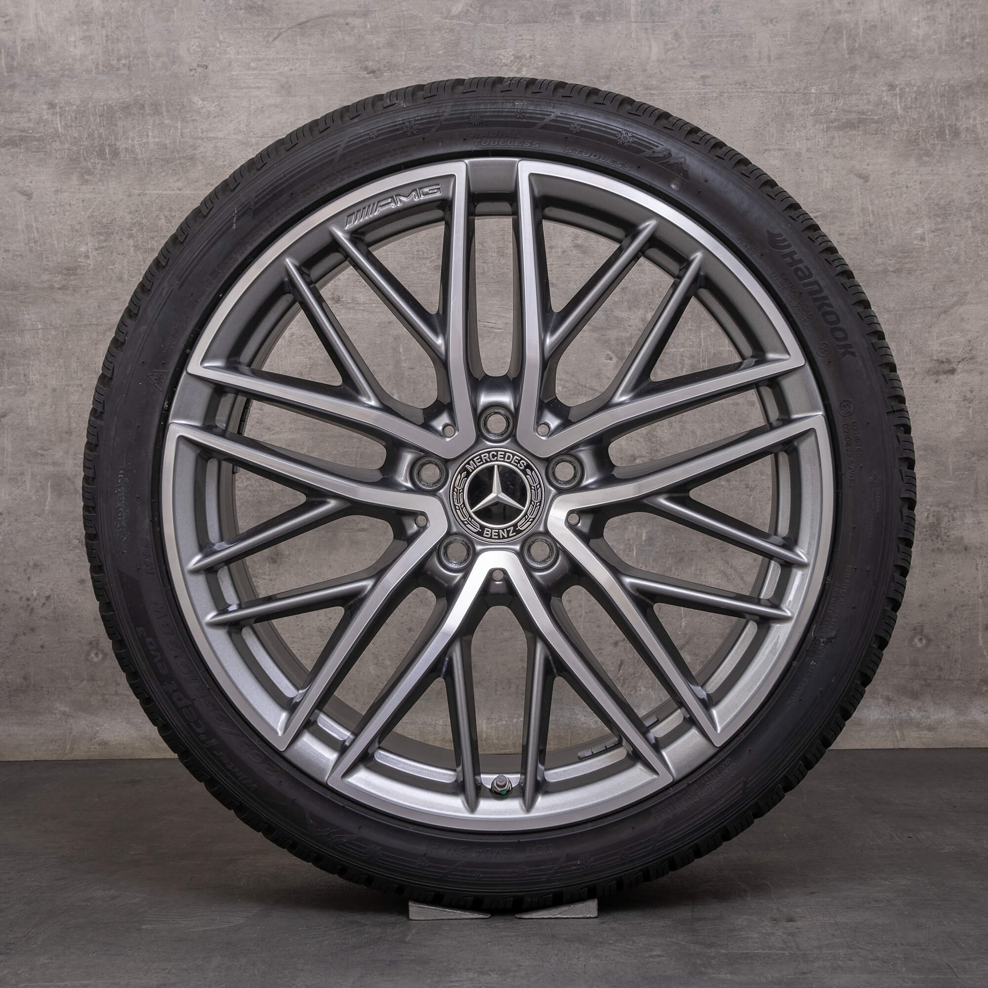 Originale Mercedes Benz C-Klasse C43 AMG fælge 19 tommer W206 S206 vinterhjul A2064012300 A2064012400 himalaya grey glossy turned