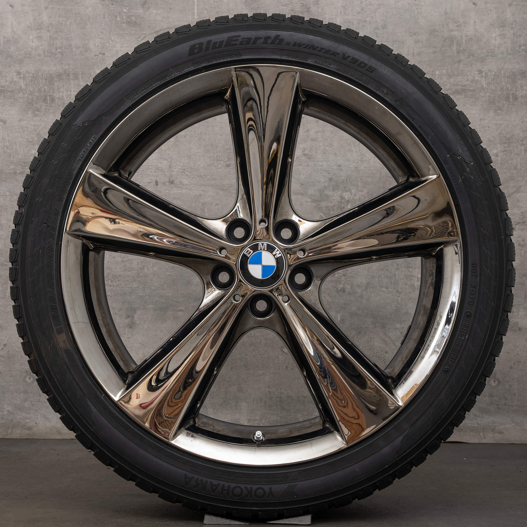 Original BMW X5 E70 winter wheels 21 inch Midnight Chrome Styling 128