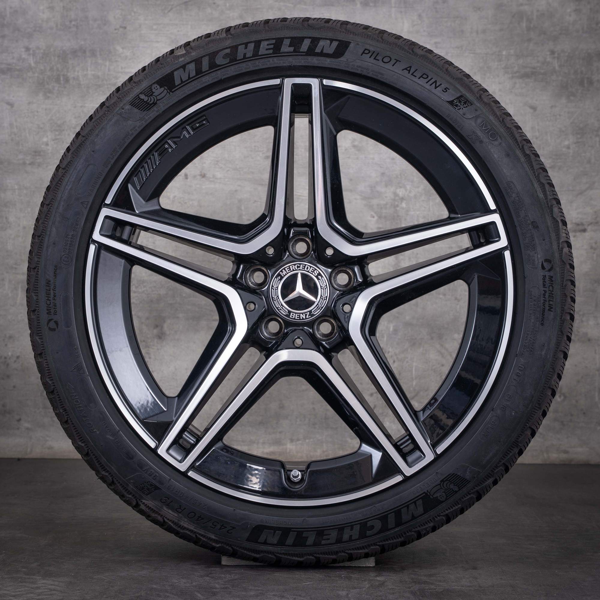 Original Mercedes Benz CLS 53 AMG Winterräder 19 Zoll C257 4Matic Felgen A2574011500 A2574011600 schwarz glanzgedreht