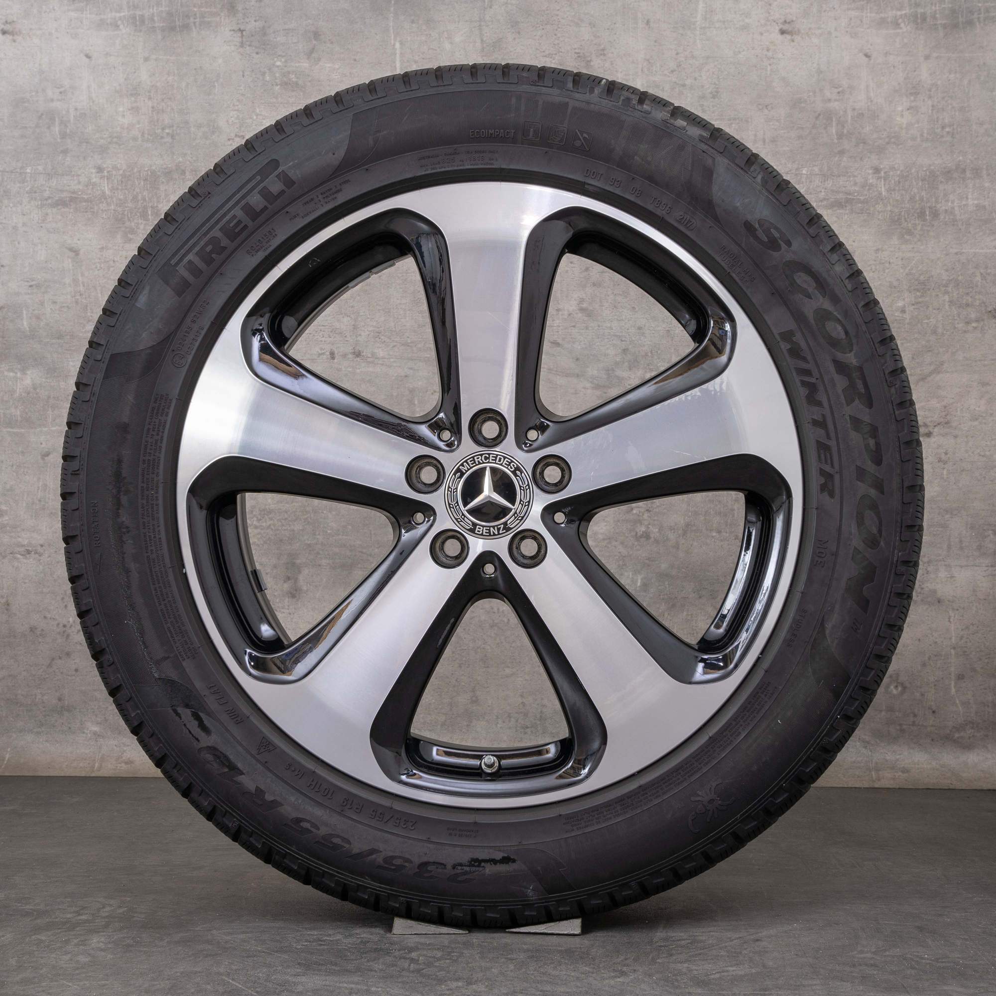 Alkuperäiset Mercedes Benz GLC & 43 AMG talvirenkaat 19 tuuman X253 C253 vanteet A2534011000 musta kiillotettu