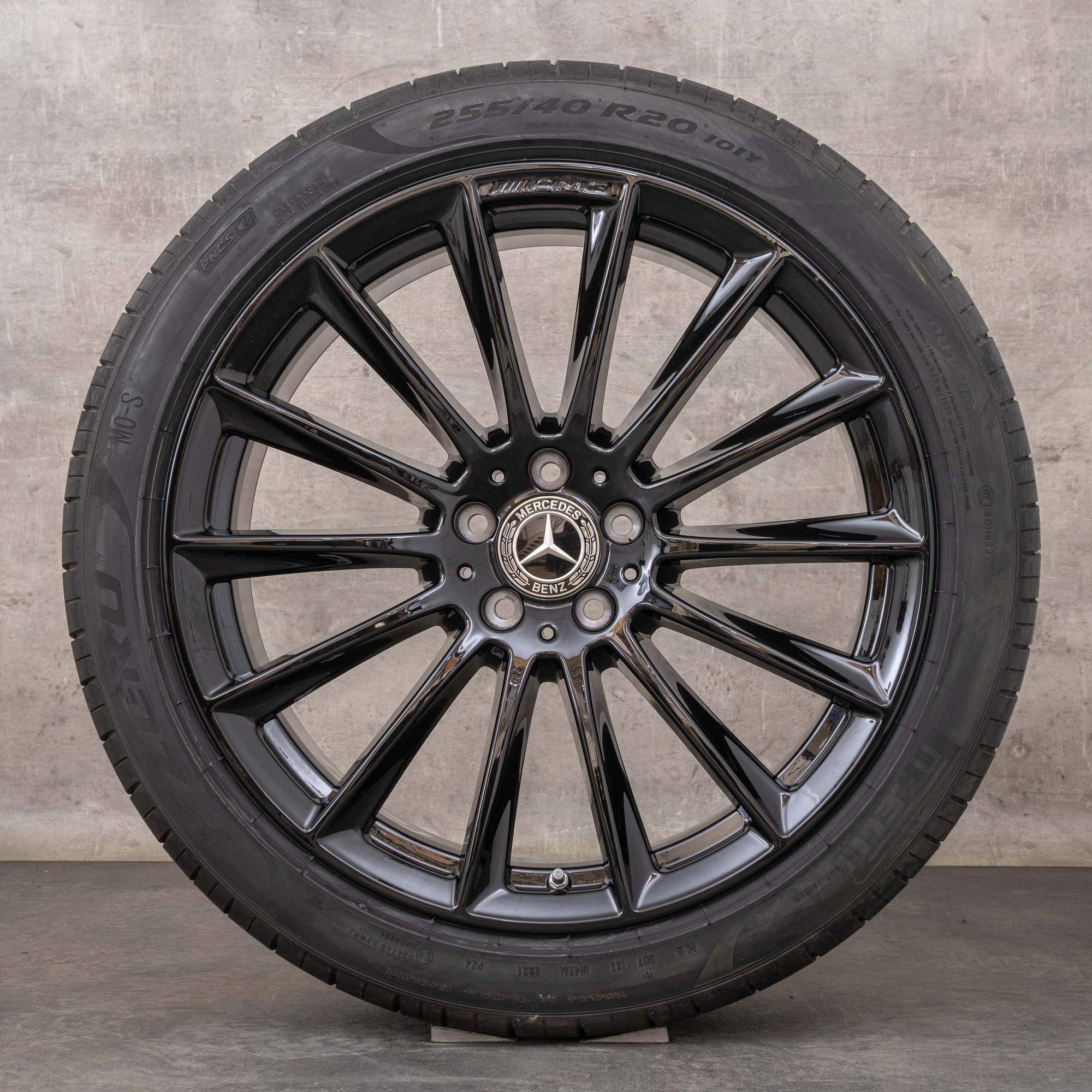 Alkuperäiset Mercedes Benz S-sarja-vanteet 20 tuuman W223 V223 X223 kesäpyörät A2234011500 A2234011600 musta kiiltäväpintainen