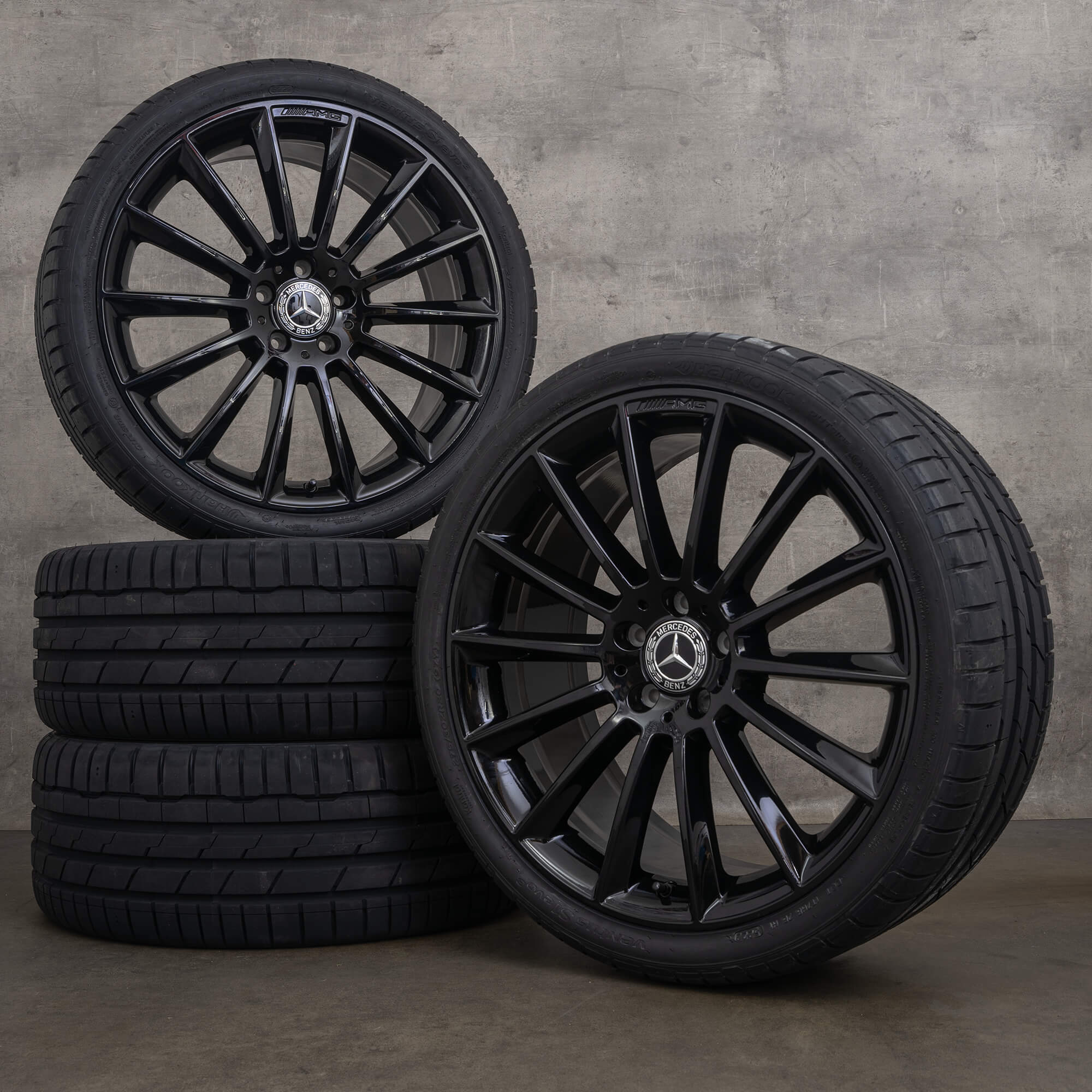 Original Mercedes Benz E-Klasse AMG Felgen 20 Zoll W213 S213 C238 A238 Sommerräder A2134012200 A2134012300 schwarz glanz