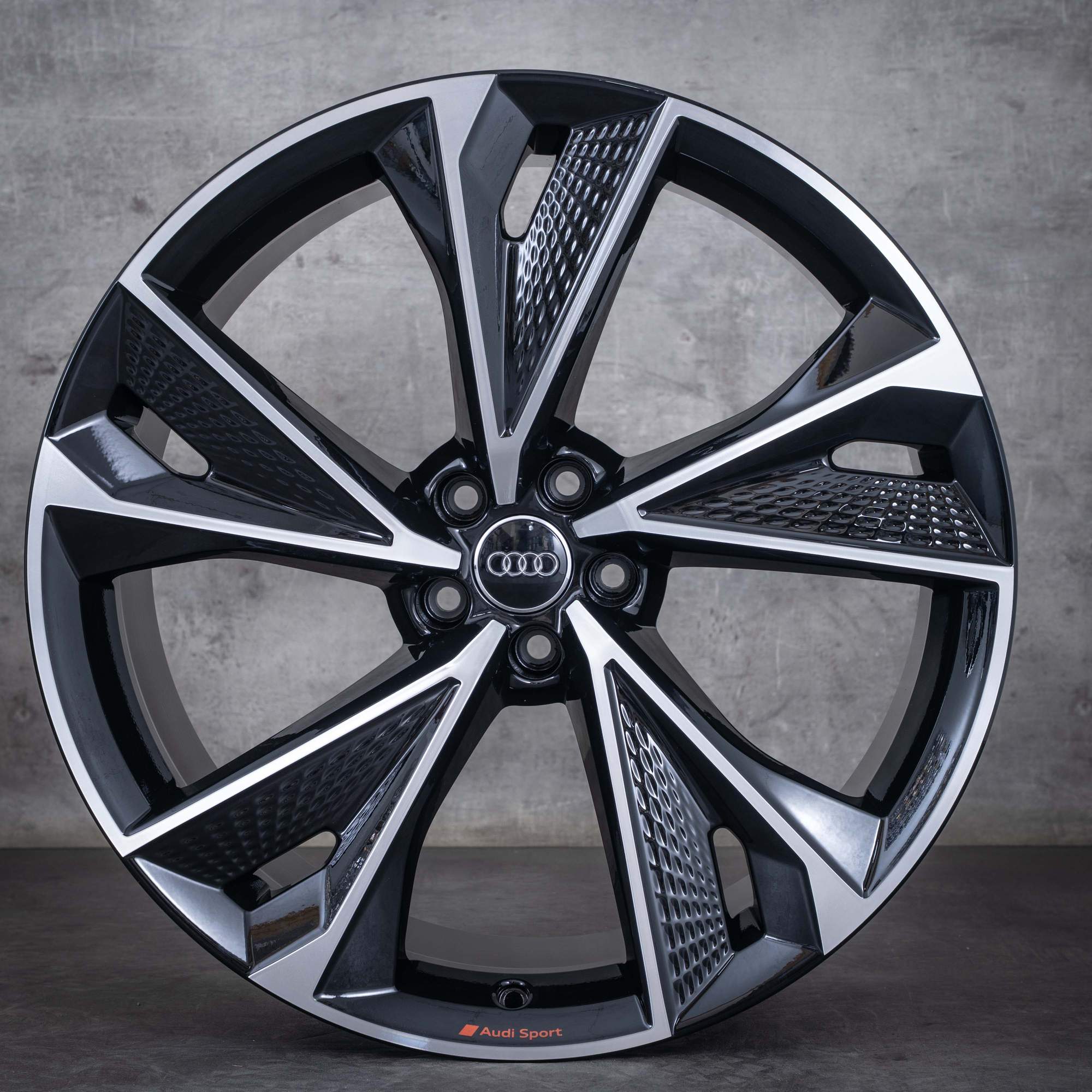 OEM Audi RS6 RS7 Rims 22 inch 4K C8 4K0601025BC black polisched NEW