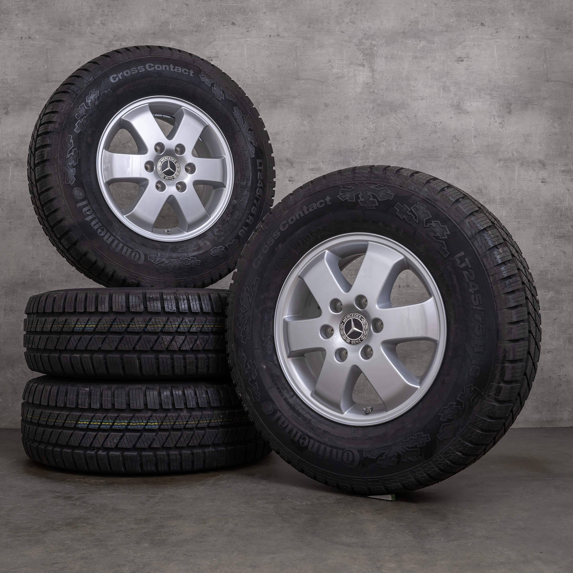 Jantes de inverno originais Mercedes Benz Sprinter II 16 polegadas W906 jantes A0014018602 prata NOVO
