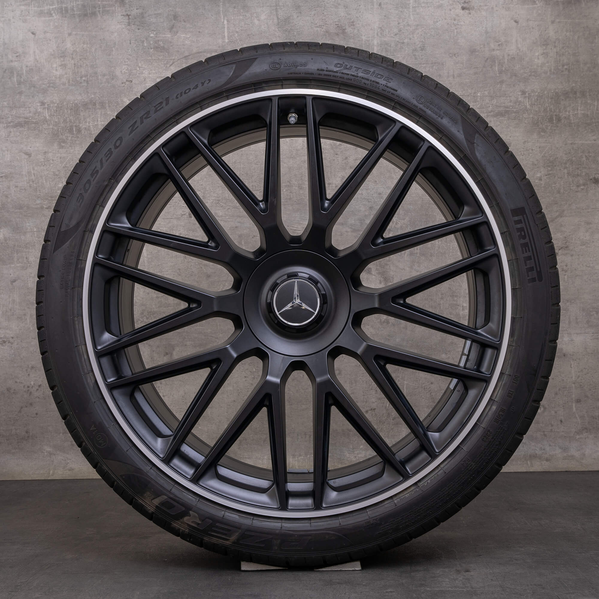 Orijinal Mercedes Benz SL 43 55 63 AMG jantlar 21 inç R232 yaz jant lastikleri A2324012900 A2324013000 siyah mat parlak tornalanmış