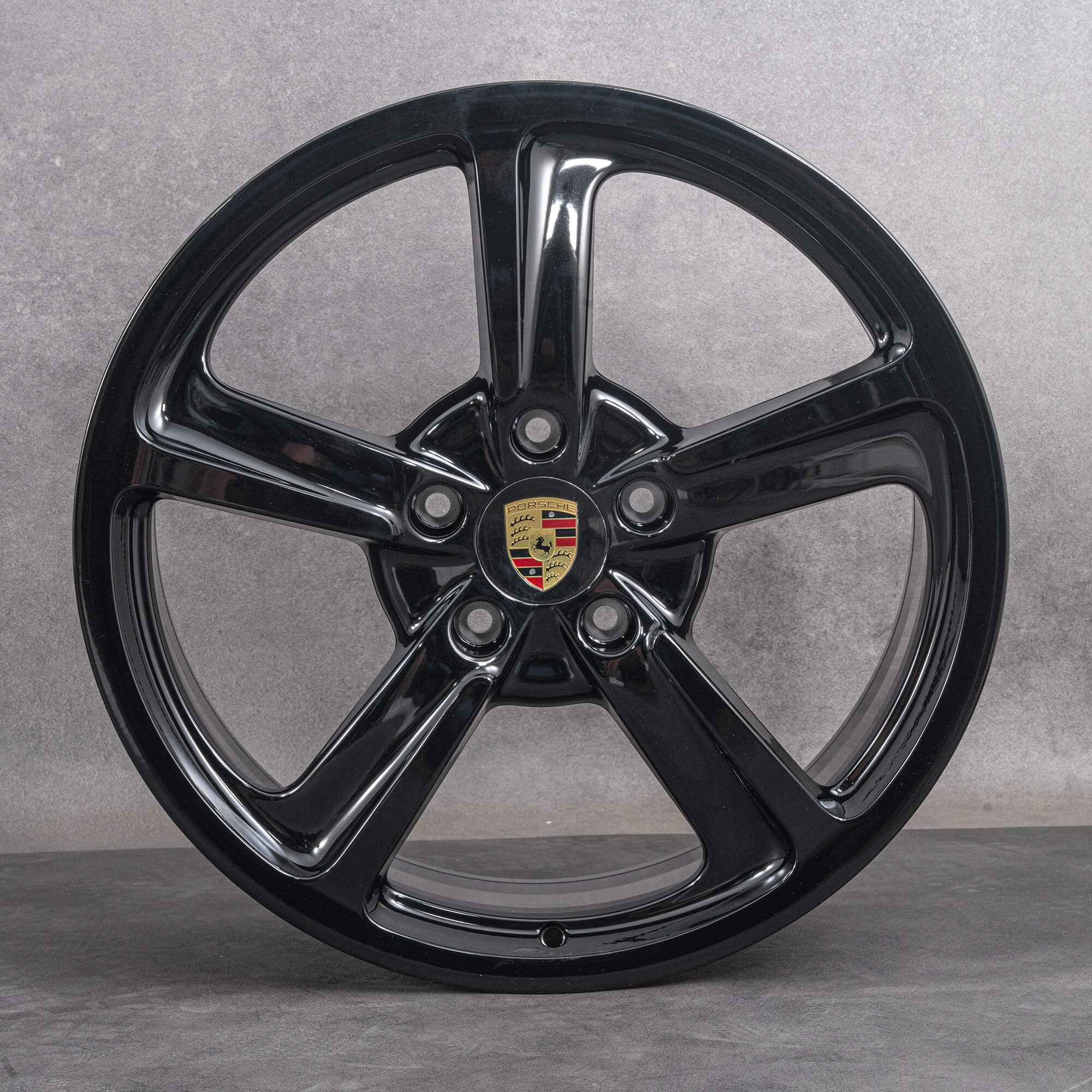 Original Porsche 991 fälgar 20 tum 4S C4 99136116240 99136216741 Djup svart