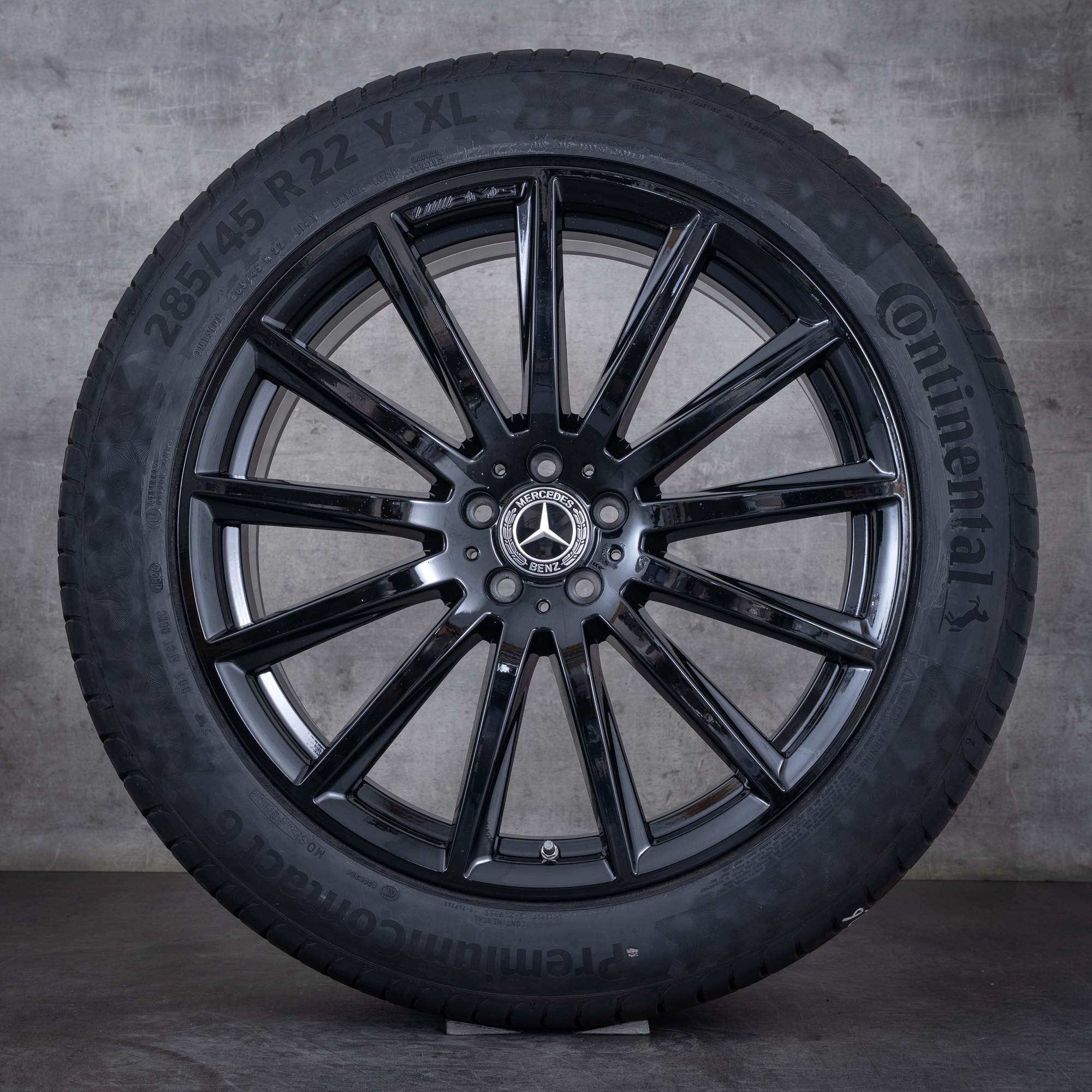 Oryginał Mercedes Benz GLS AMG koła 22 cale X167 letnie A1674017500 A1674017600 czarny błyszczący