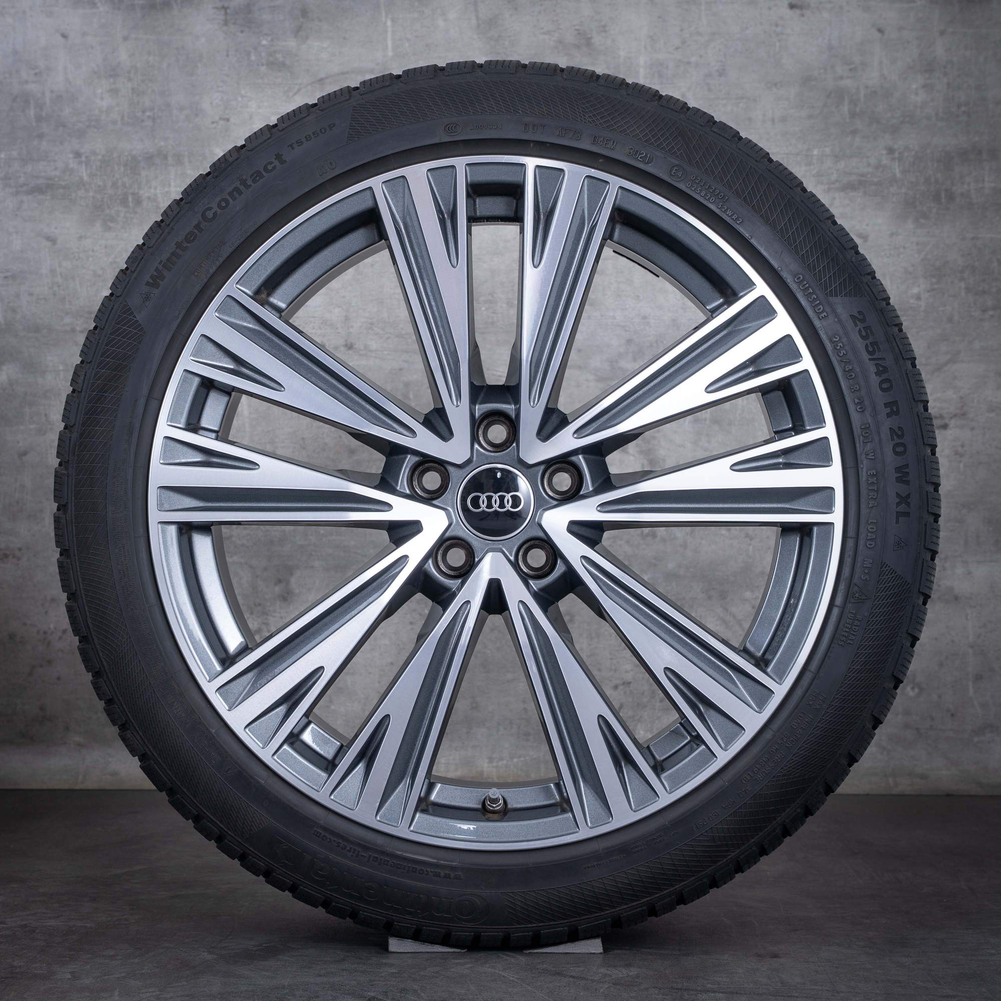 Alkuperäiset Audi A6 S6 talvirenkaat 20 tuuman 4K C8 vanteet 4K0601025J titaani kiillotettu