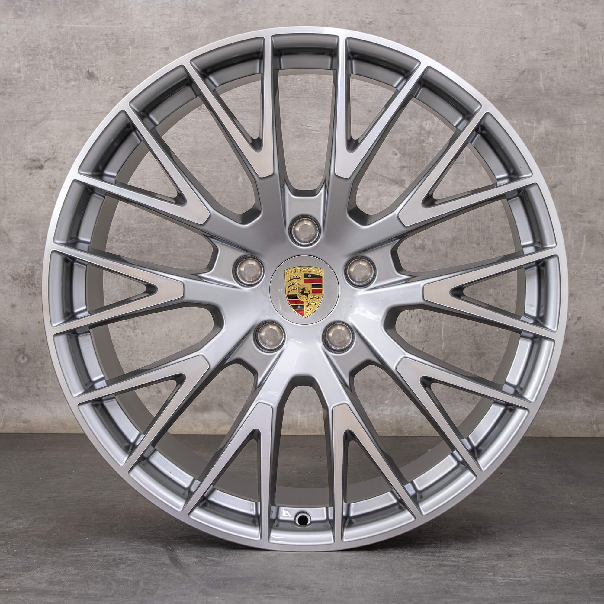 Alkuperäiset Porsche Panamera 976 vanteet 21 tuumaa 976601025AA 976698025E platina hopea Kiillotettu UUTUUS