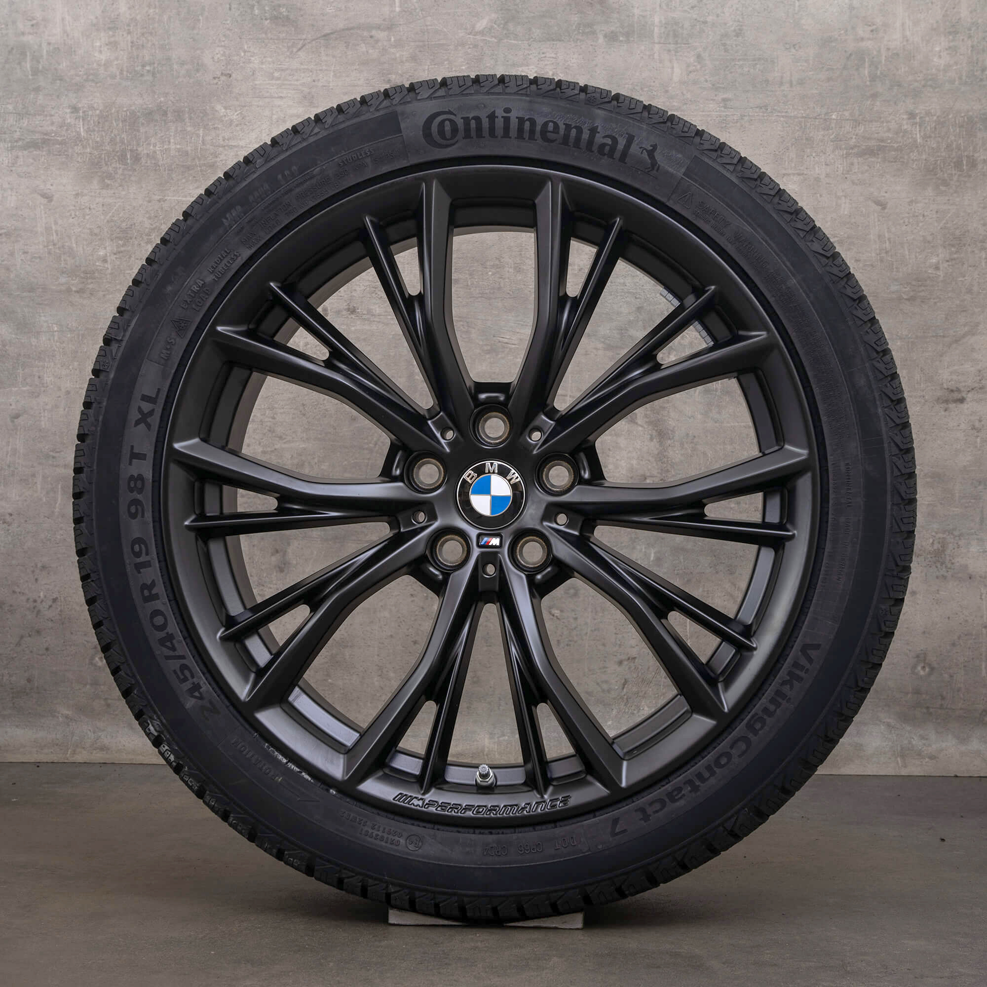 Original BMW 5-serie hjul 19 tommer G30 G31 sommerhjul styling 786 M 6885455 svart matt NY