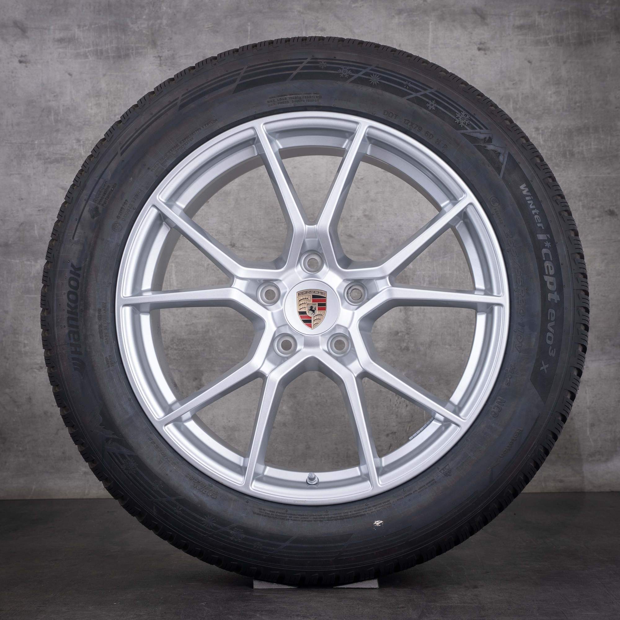 Original Porsche Cayenne Winterräder 20 Zoll E3 9YA II Felgen 9Y0044603B silber glanz NEU