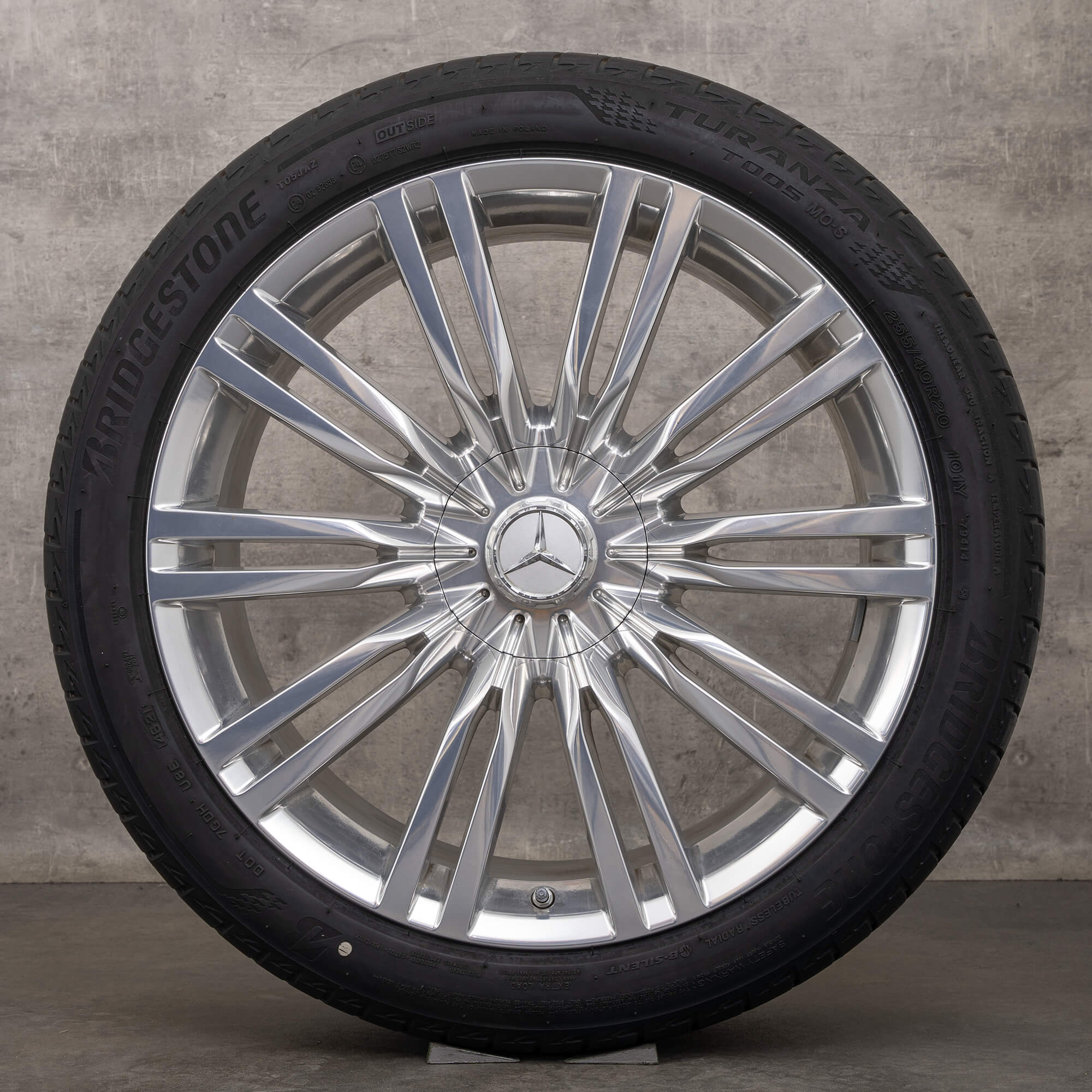 Oryginalne felgi Maybach Mercedes Benz Klasa S 20 cali W223 Z223 koła letnie A2234014000 chrom opony