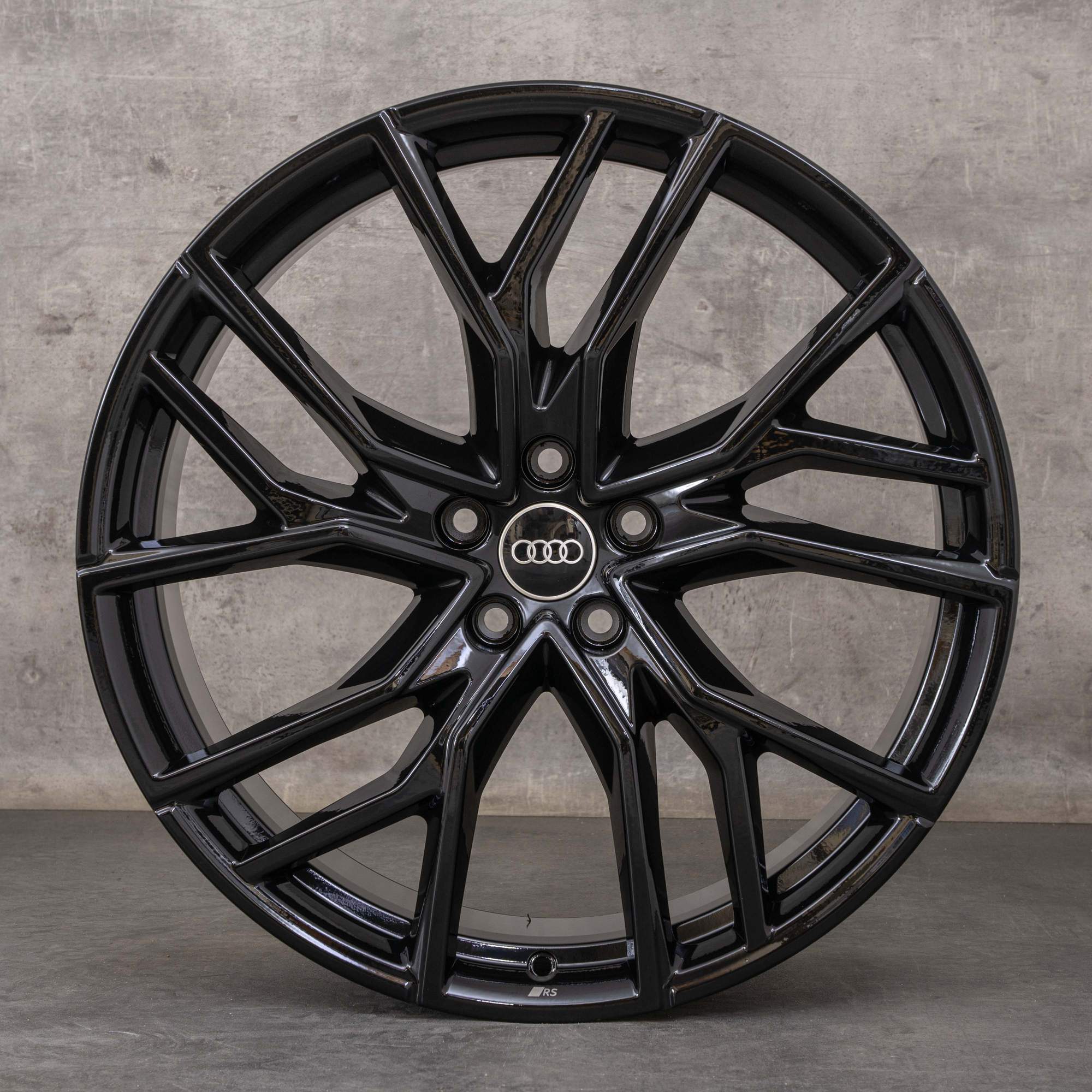 Oryginał Audi e-tron felgi 21 cali Q4 & Sportback 89A601025P 89A601025Q czarny błyszczący