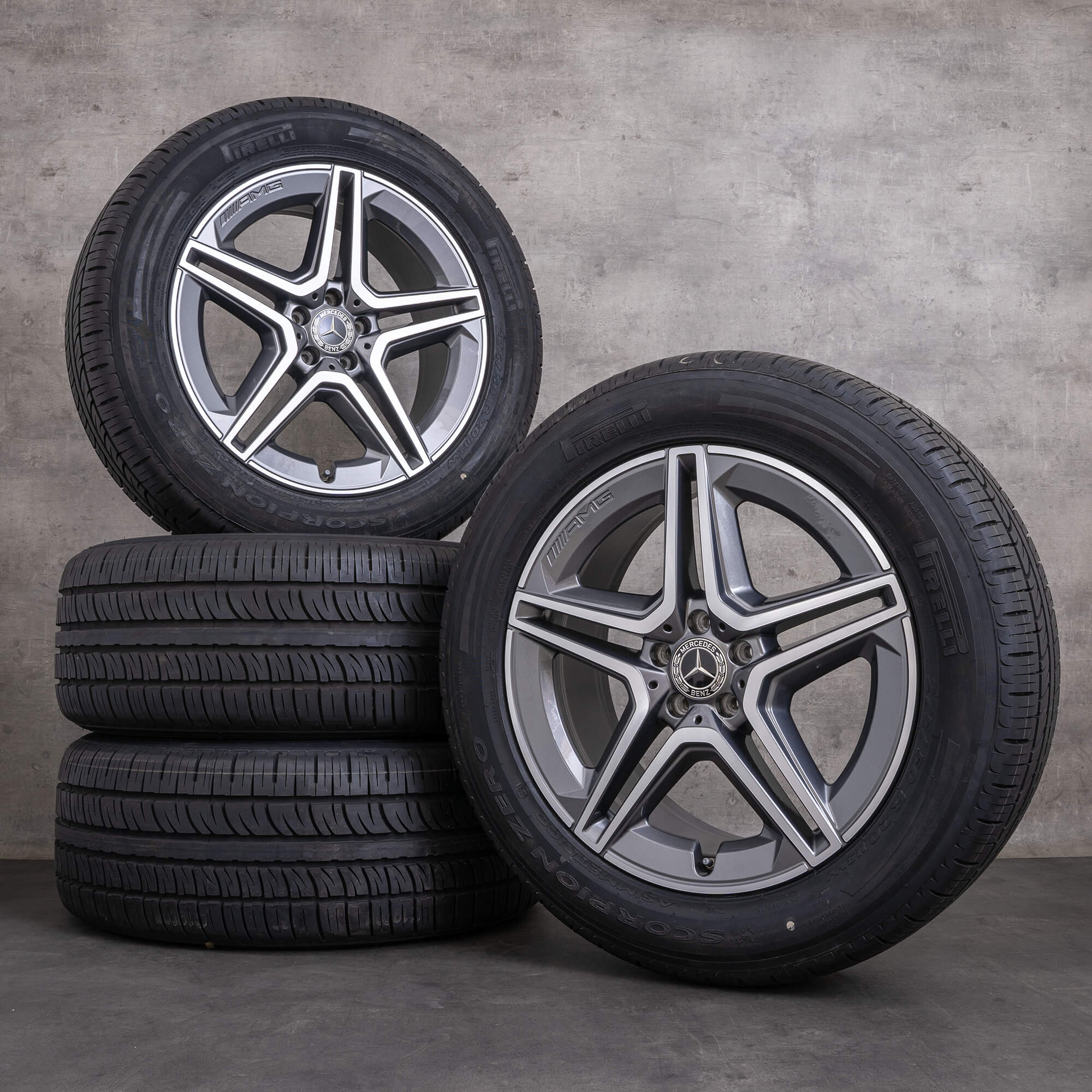 Originale Mercedes Benz GLE & 53 AMG fælge 20 tommer X167 C167 Sommerrder A1674013200 A1674013300 himalaya grey glossy turned