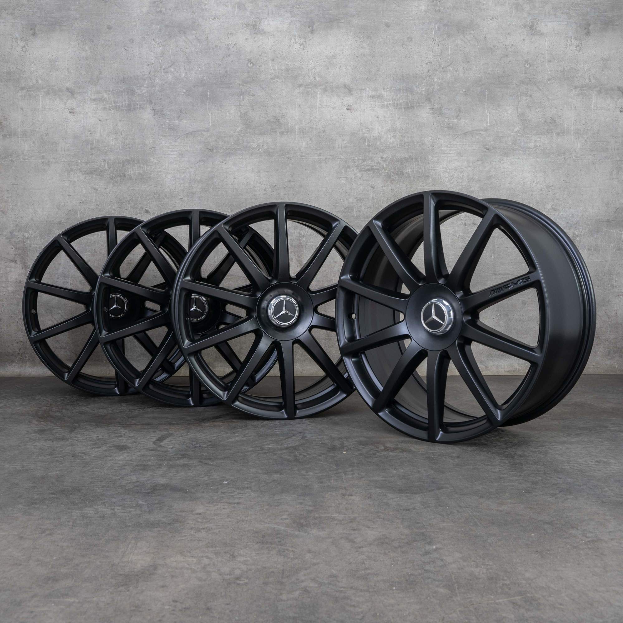 OEM Mercedes Benz S-Class S63 S65 AMG Rims 20 inch W222 C217 A217 A2224010600 A2224010700 black matt
