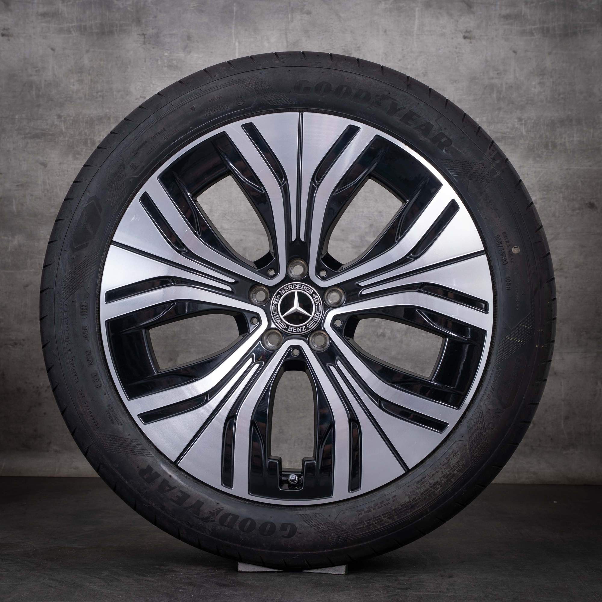 Originale Mercedes-Benz EQE SUV-felger 20 tommer X294 sommerhjul A2944010600, svart, frontpolert
