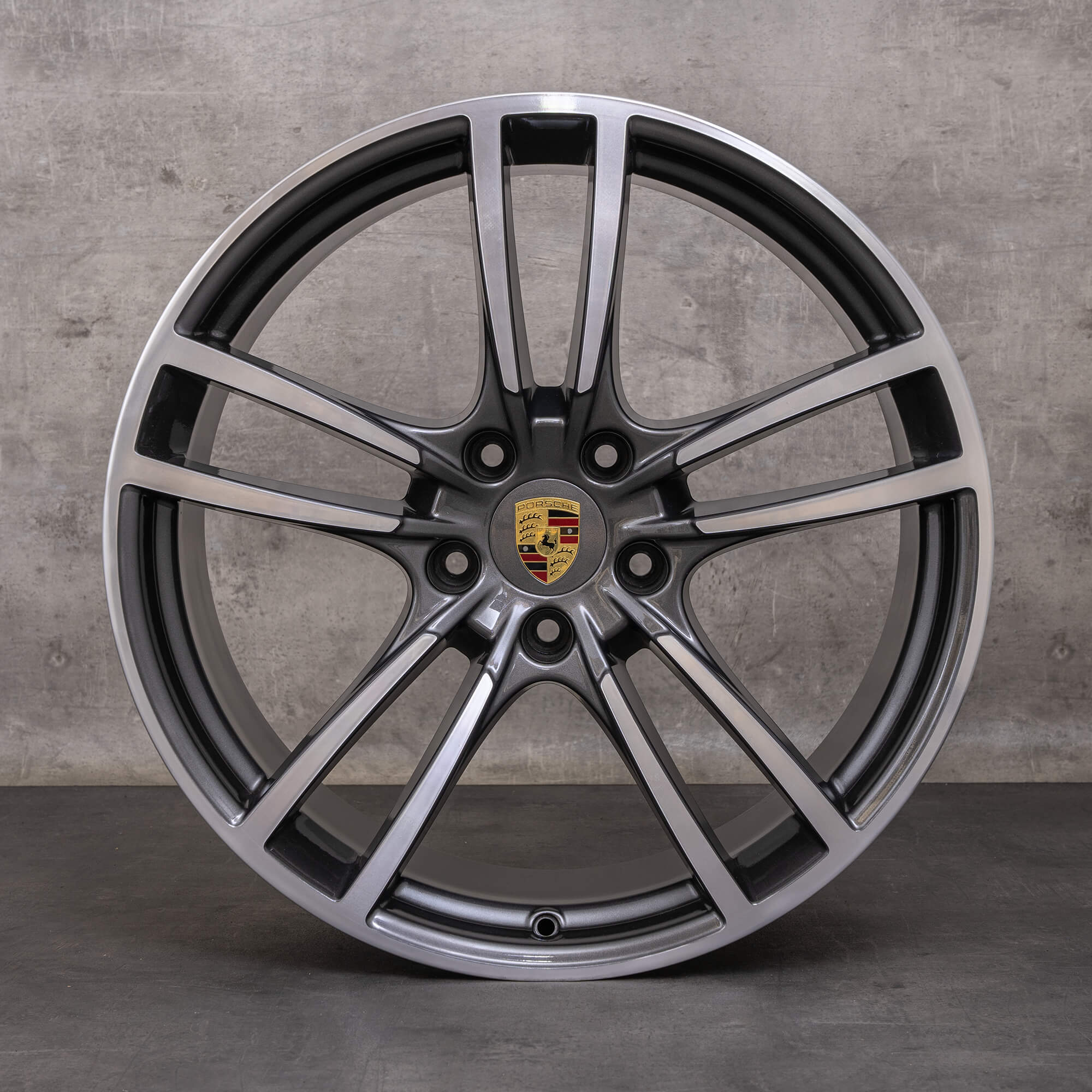 Jantes d'origine Porsche Cayenne 21 pouces 9Y0 9Y0601025AE 9Y0601025AD titane brillant