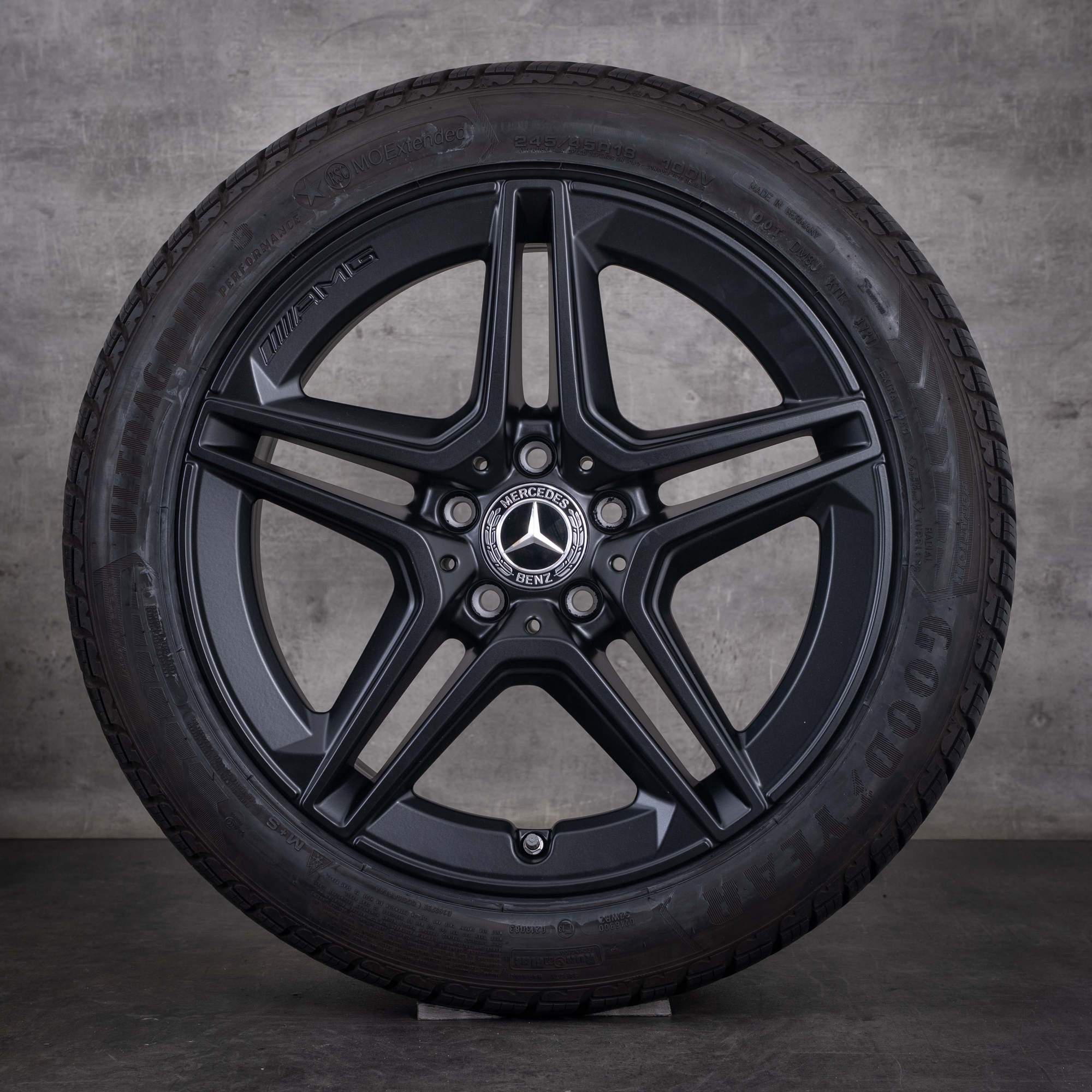 Original Mercedes Benz E-Klasse AMG Winterräder 18 Zoll W213 S213 C238 A238 Felgen A2134016300 schwarz matt