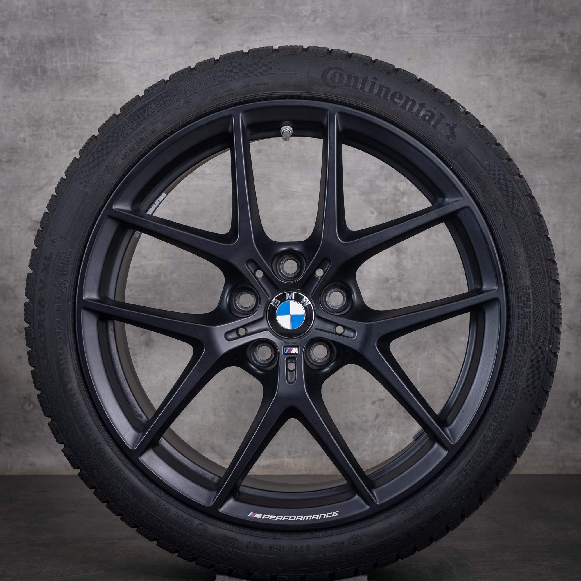 OEM BMW 1 Series 2 Series Winter Wheels 18inch F40 F44 Gran Coupe Rims Styling 554 M 8092354 Matte Black