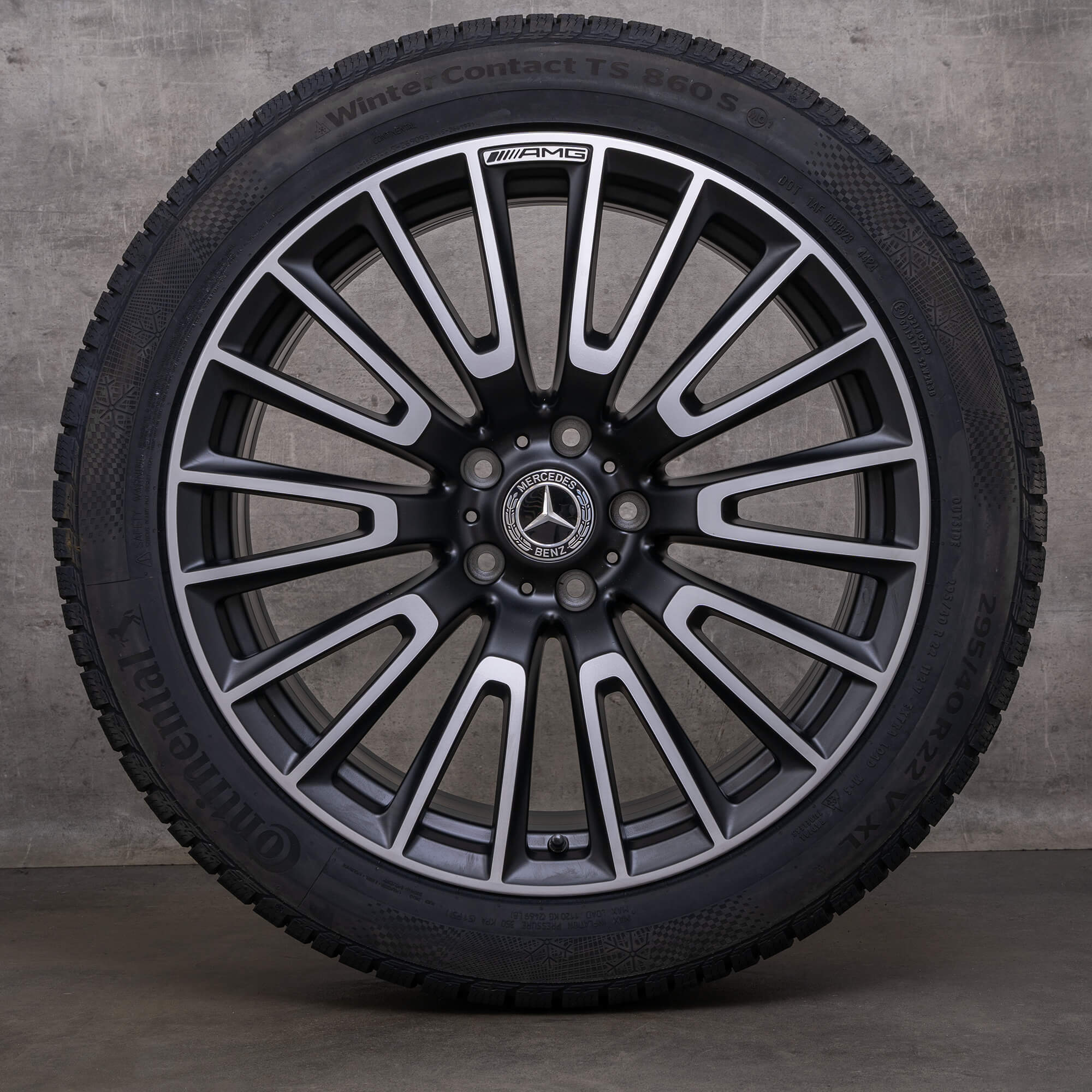 Oryginał Mercedes Benz Klasa G 63 AMG koła zimowe 22 cale W465 W463A Felgi A4654011000 czarne satynowe polerowane NOWOŚĆ