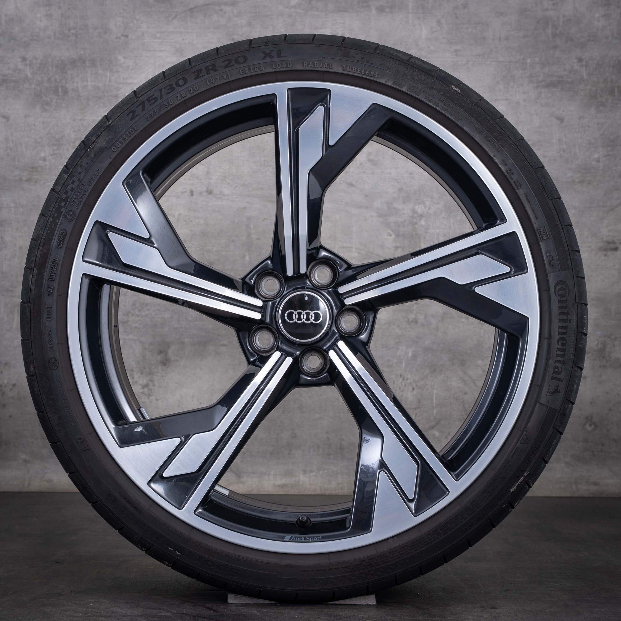 OEM Audi RS4 RS5 20inch B9 8W F5 summer wheels Flag 8W0601025DT granite diamond cut