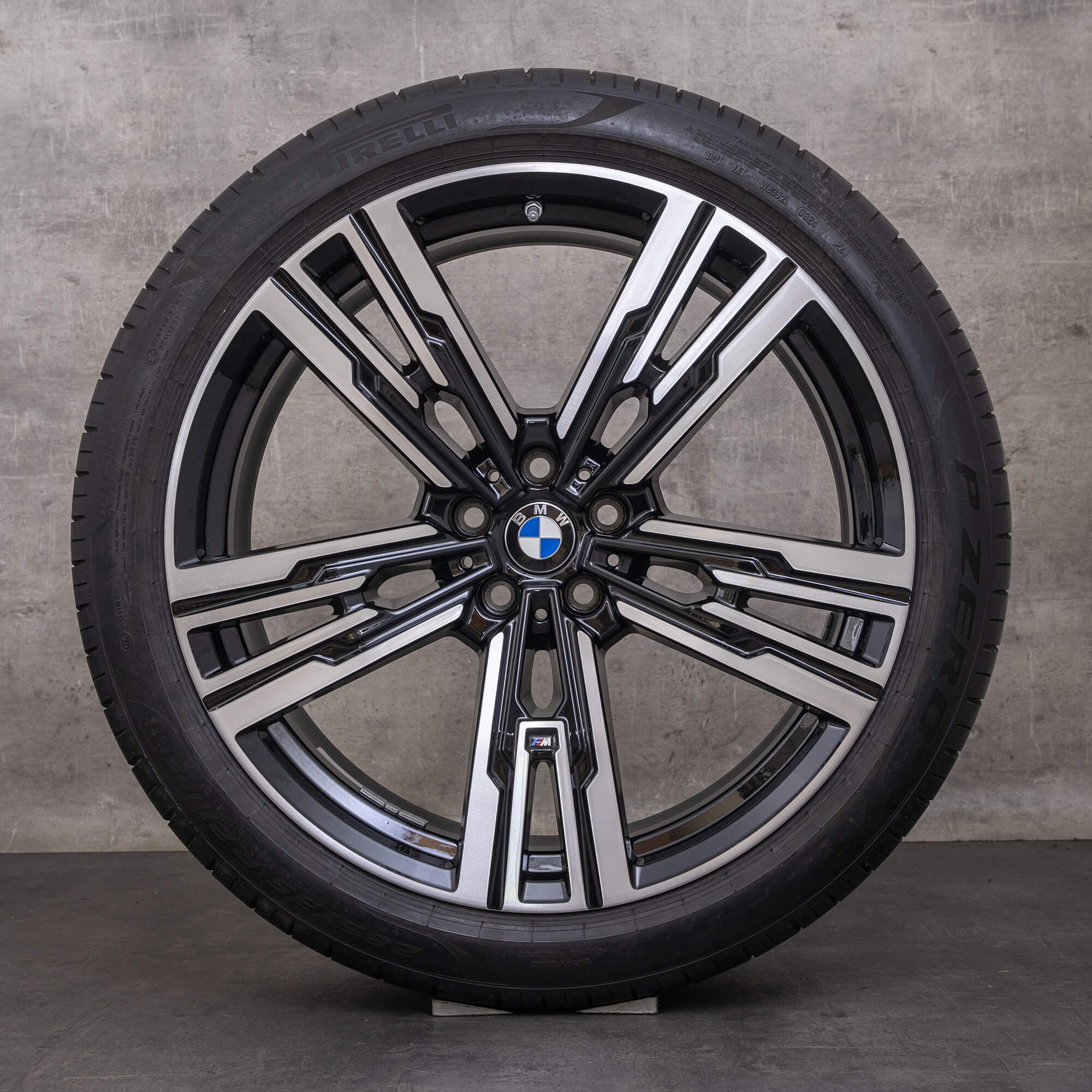 Originale BMW 7-serie i7 fælge 21 tommer G70 sommerdæk styling 908 M 5A19DF0 5A19DF1 sort blank drejet