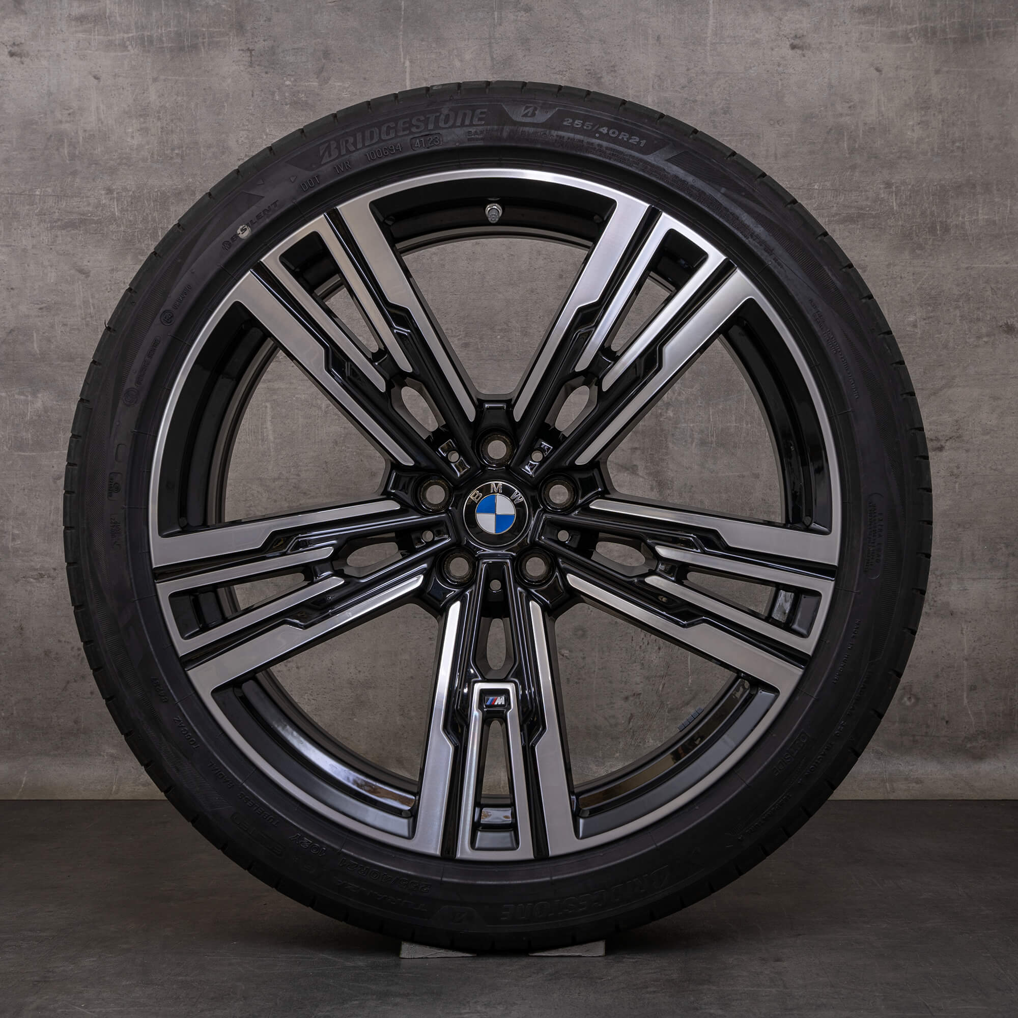 Alkuperäiset BMW 7-sarjan i7 X3 21 tuuman G70 G45 kesäpyörät Styling 908 M vanteet 5A19DF0 5A19DF1 musta kiillotettu