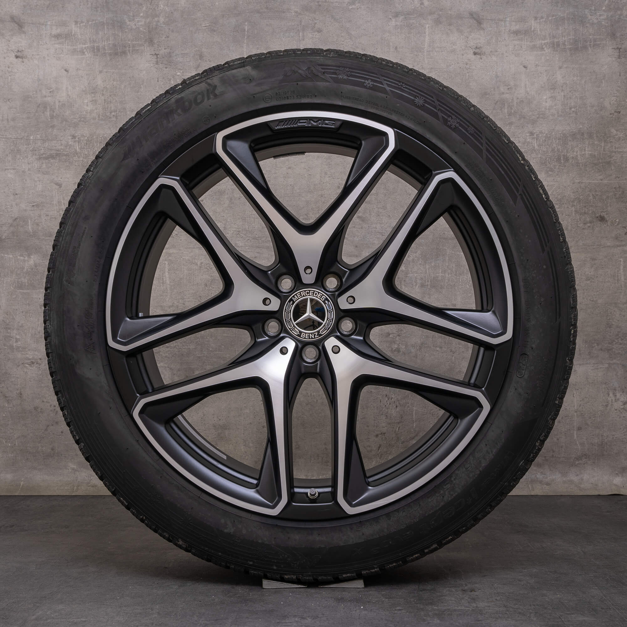 Genuine Mercedes Benz GLE 53 63 AMG 4Matic+ Winterrder 21 inch X167 C167 Hybrid Jante A1674014200 A1674014300 negru mat lucios întors