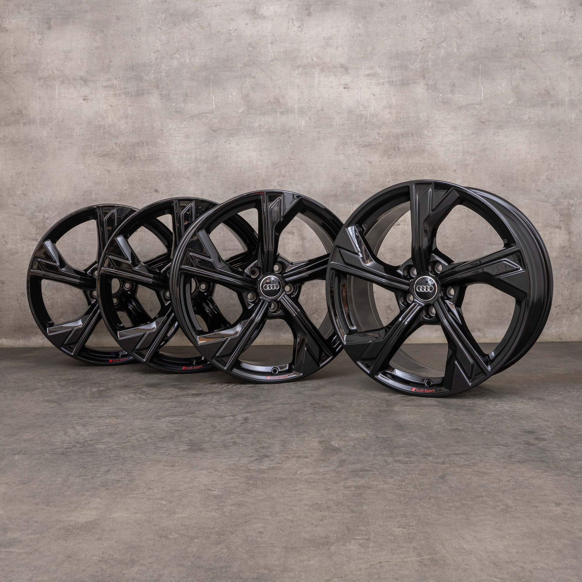 Em8 Car Rims OEM Audi A4 S4 Rims 19 inch B9 8W 8W0601025EM Flag black glossy