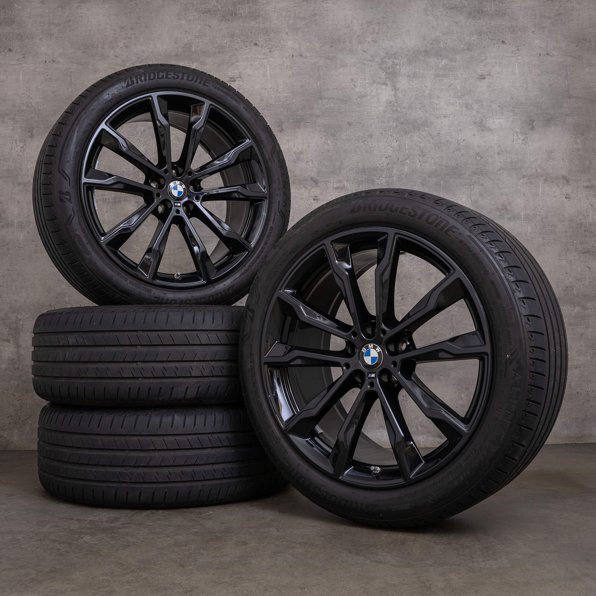 Oryginalne koła zimowe BMW X3 X4 20 cali, felgi G01 G02, stylizacja 699 M, 8010265 8010269 czarny połysk