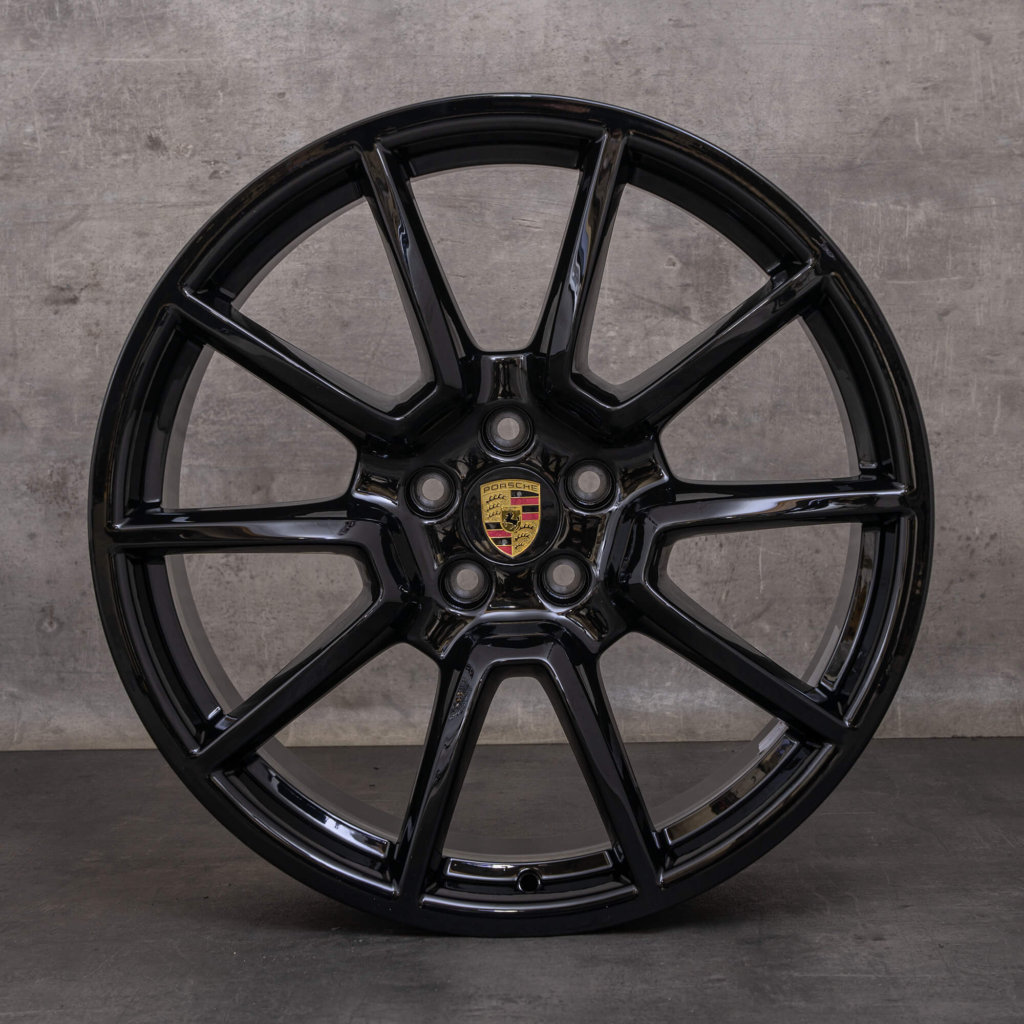 Original Porsche Macan ráfky na auto 20 palců II S 95B601025BH 95B601025BJ černé lesklé