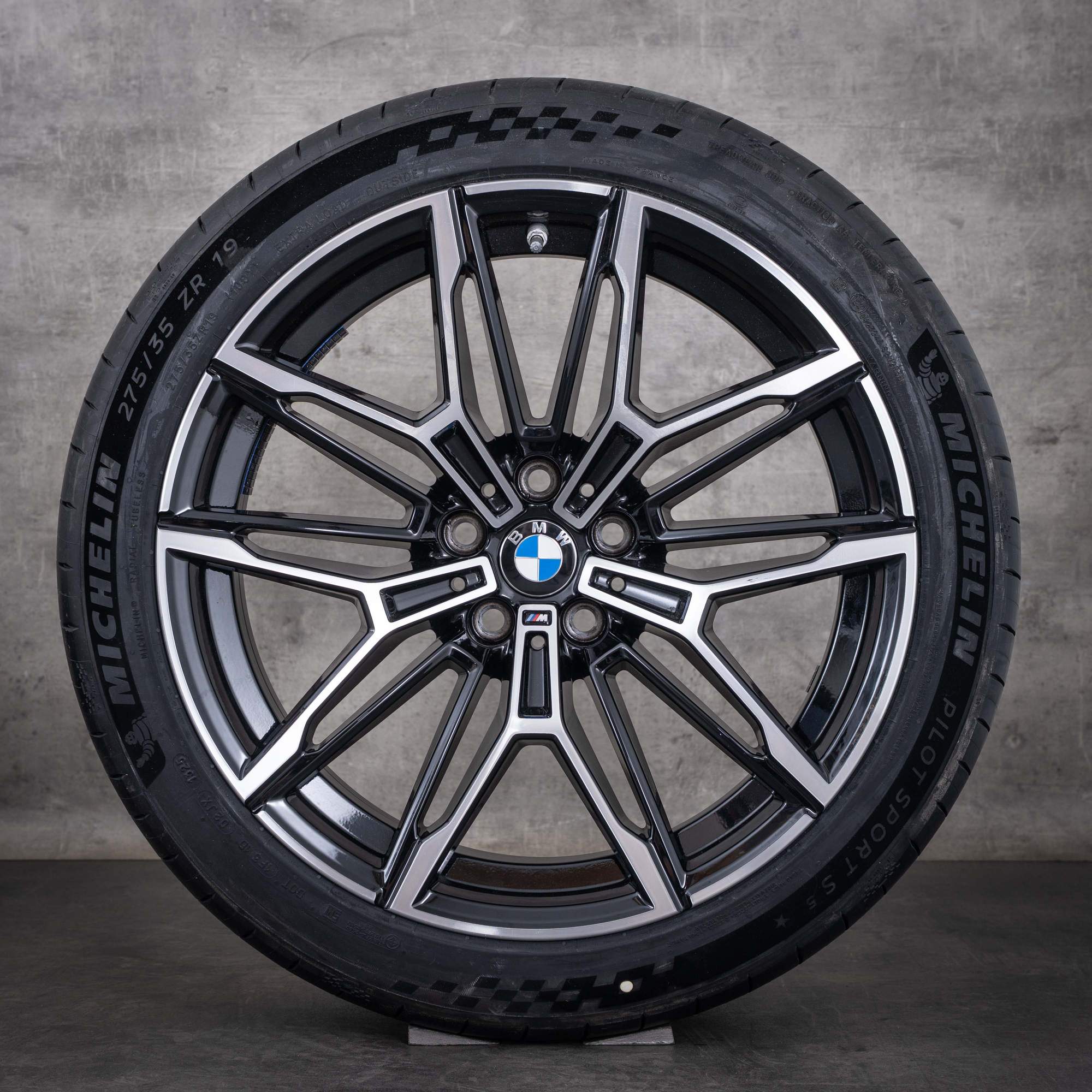 Oryginalne felgi BMW M2 M3 M4 19–20 cali G87 G80 G81 G82 G83 – koła letnie, stylizacja 930 M 7882869 7882870, czarne, Polerowane na wysoki połysk