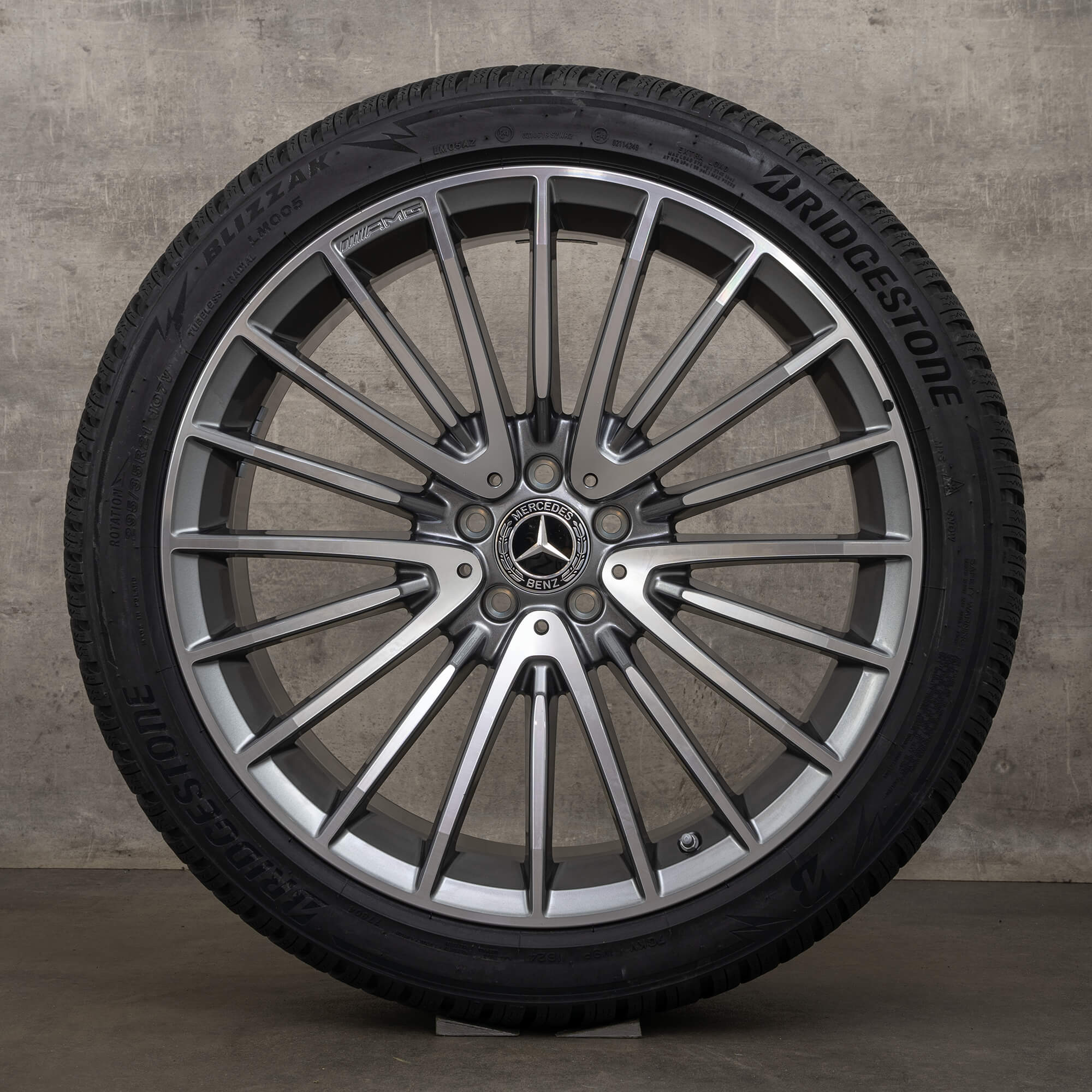 Alkuperäiset Mercedes Benz GLC 63 & 63S AMG talvirenkaat 21 tuuman X253 C253 4MATIC vanteet A2534015900 A2534016000 himalajanharmaa Kiillotettu UUSI