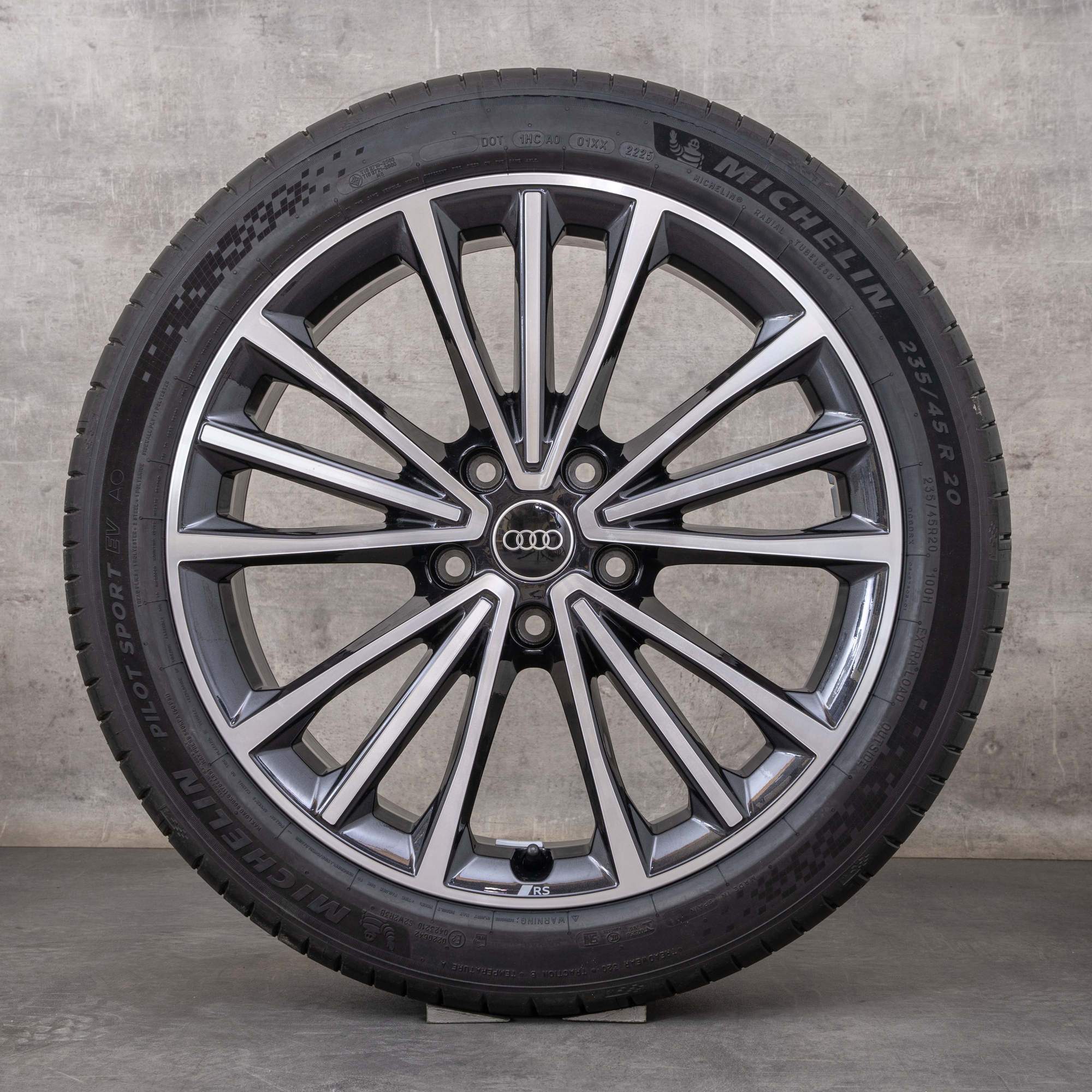 Original Audi e-tron A6 Felgen 20 Zoll GH Sommerräder 85E601025BD 85E601025BE Tripod granit glanzgedreht