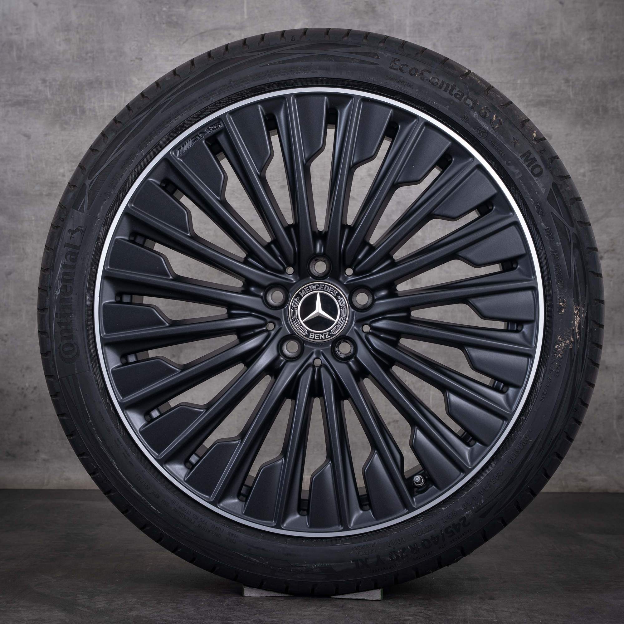 Original Mercedes Benz E-Klasse AMG Felgen 20 Zoll W214 S214 Sommerräder A2144010500 A2144010600 schwarz matt glanzgedreht