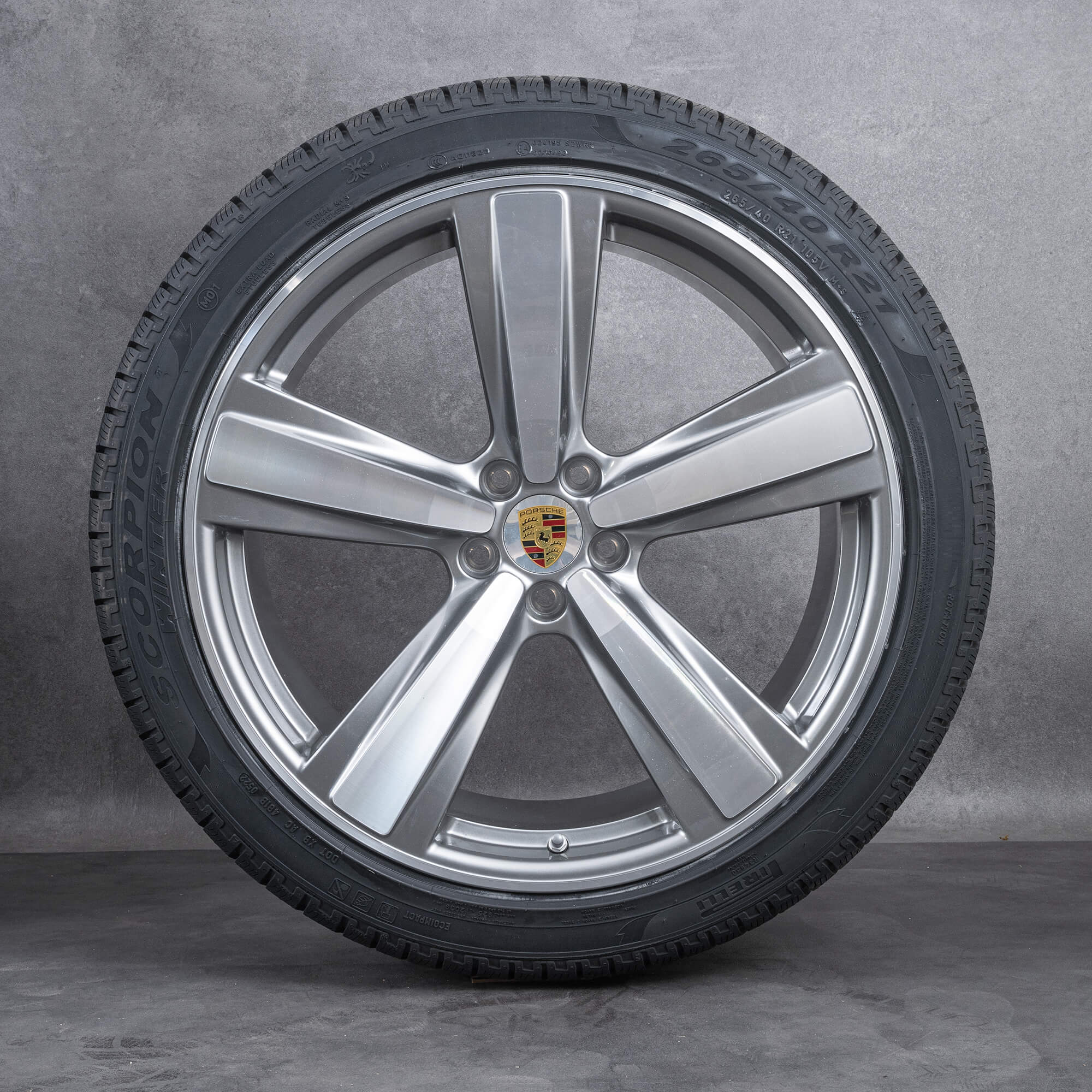Oryginalne felgi Porsche 21 cali Macan III 95B601025 koła zimowe opony NOWOŚĆ