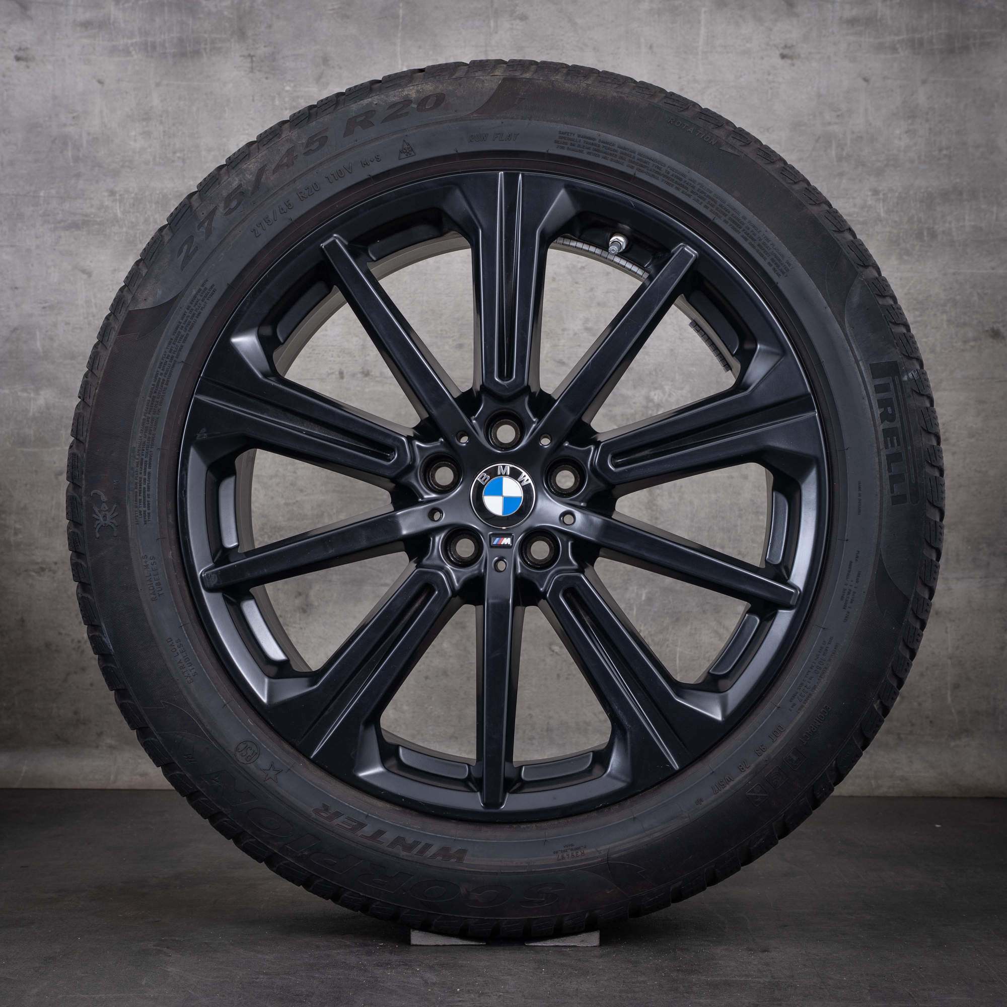 Originální zimní kola BMW X5 X6 20 palců G05 G06 disky Styling 748 M 6883765 matná černá