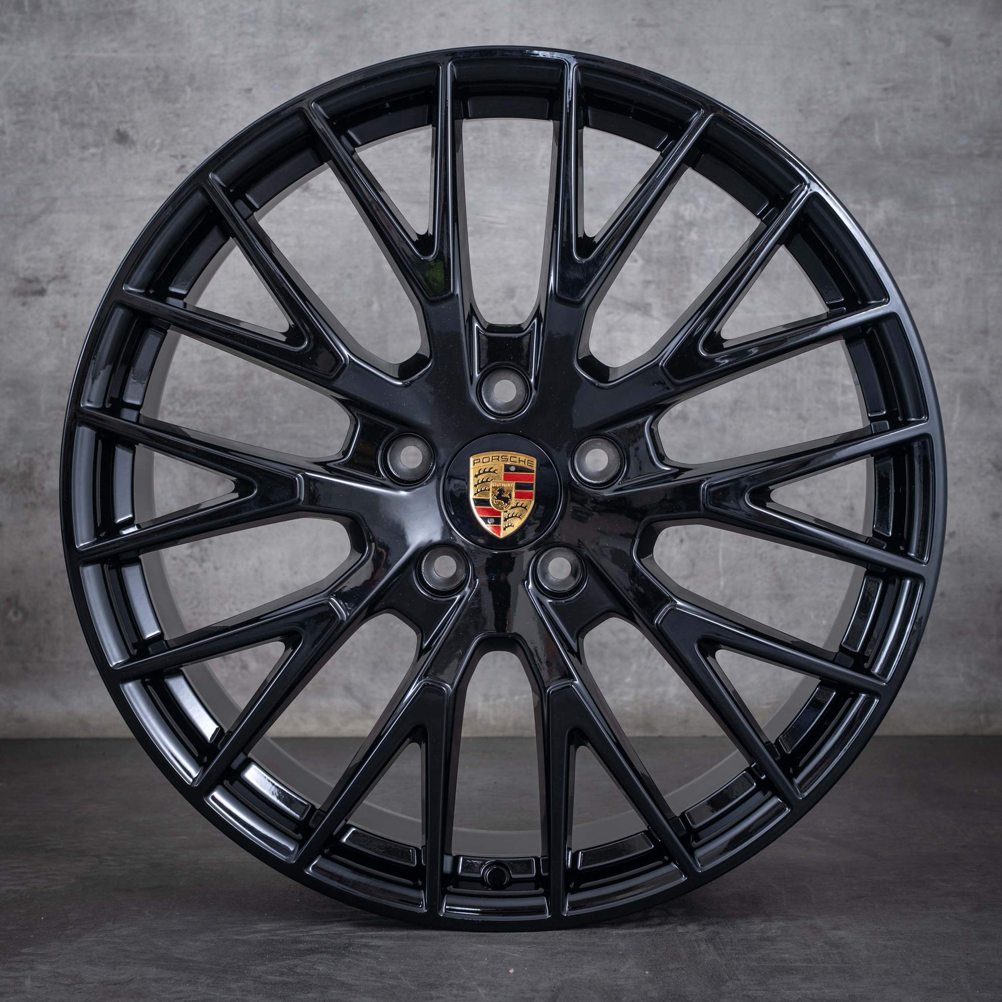 Alkuperäinen Porsche Panamera 976 Turbo S GTS 4 4S Hybridit 21 tuuman vanteet 976601025AA 976601025AB Exclusive Design musta kiiltävä