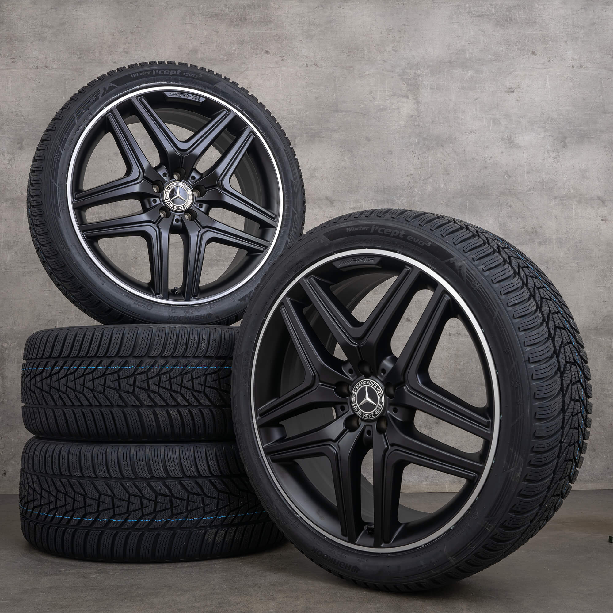 Original Mercedes Benz GLA GLB 35 45 Winterräder 20 Zoll X247 H247 Felgen A2474012000 schwarz matt rand glanzgedreht NEU