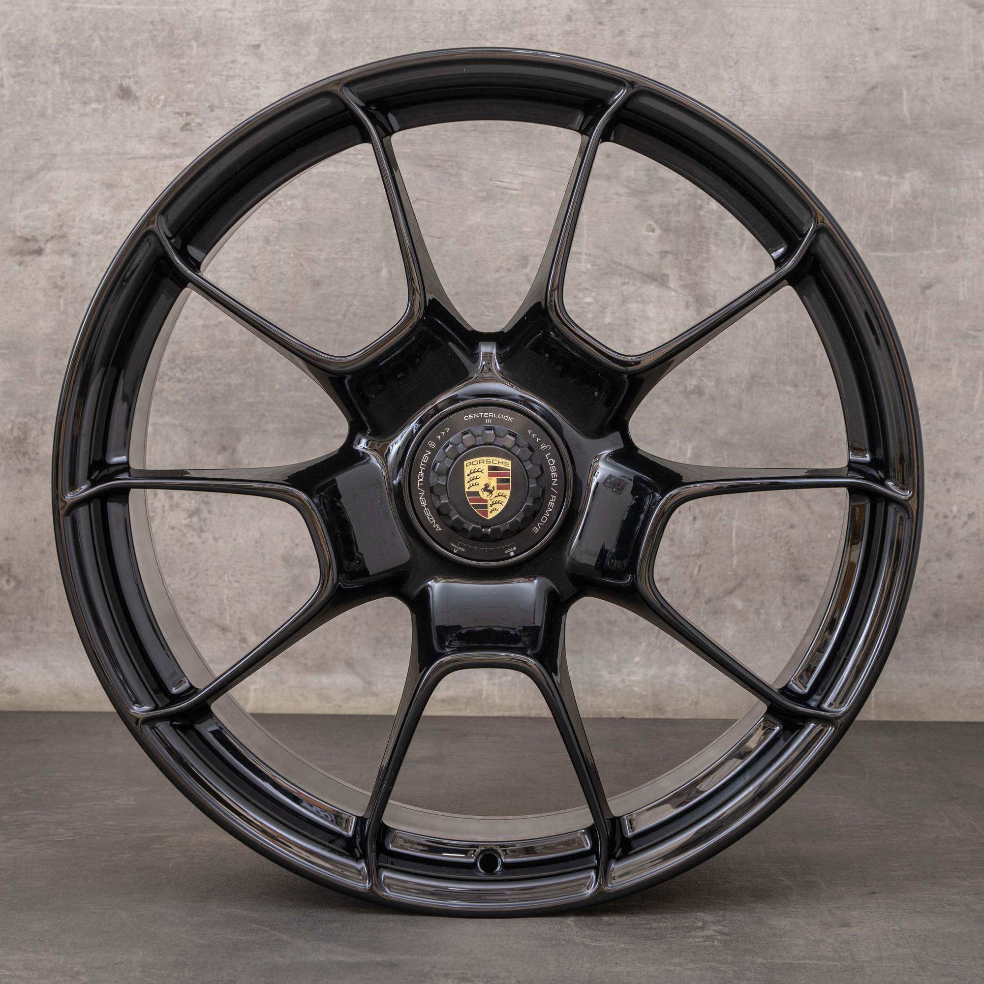 Originele Porsche 992 I velgen 20 21 inch Turbo S 992601025AF 992601025AG Exclusief zwart glans NIEUW