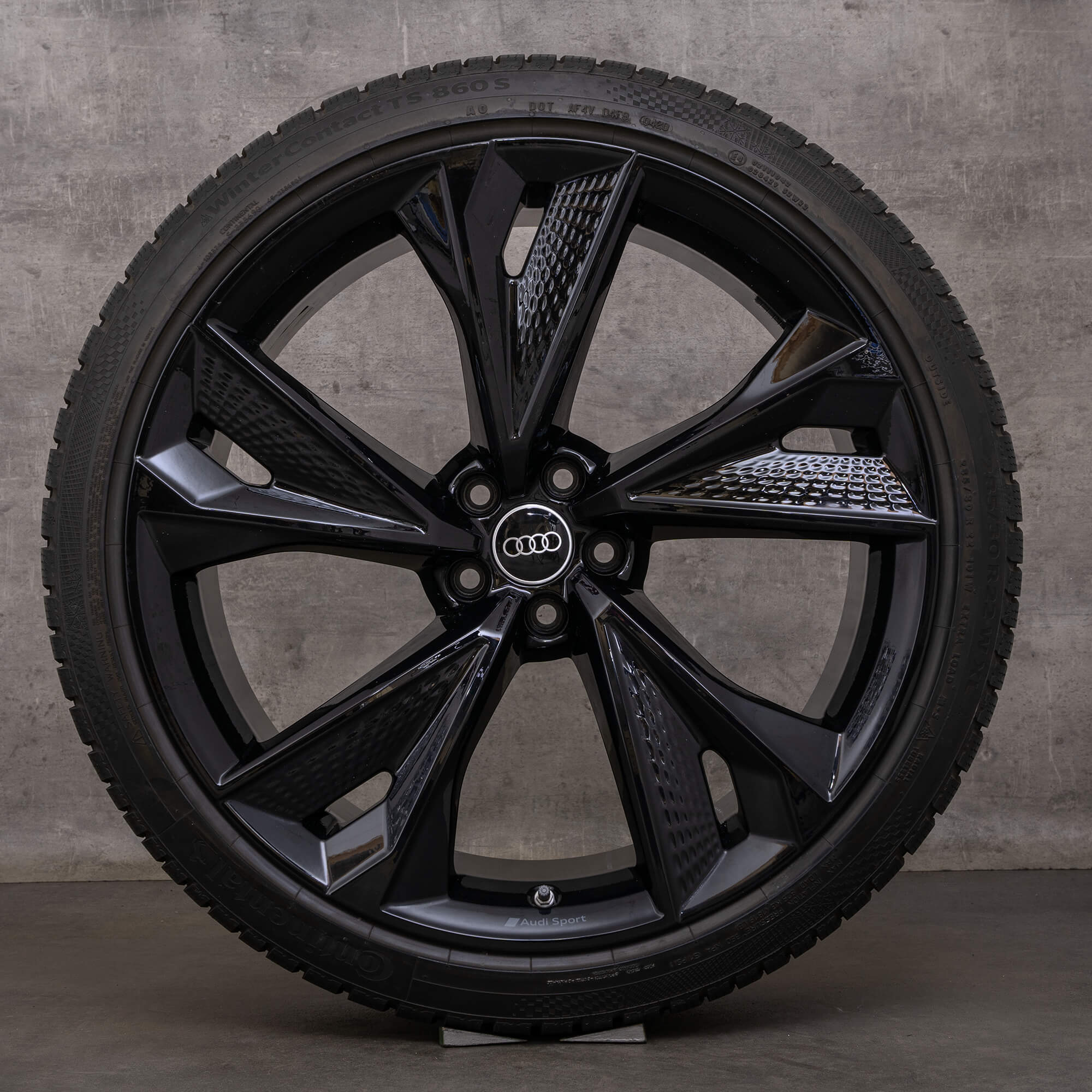 Originale Audi RS6 RS7 vinterhjul 22 tommer 4K C8 fælge 4K0601025BC sort