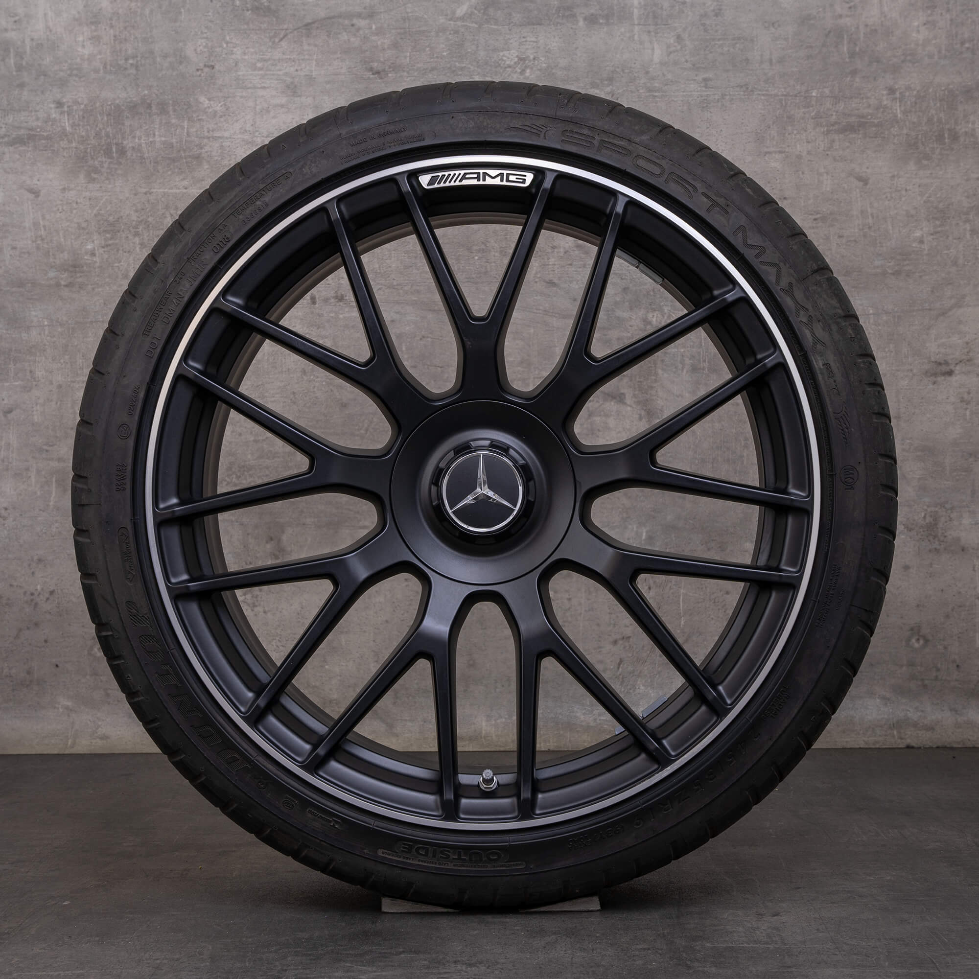 Orijinal Mercedes Benz C-Serisi C63 & S AMG kış jant lastik 19 inç W205 S205 jantlar A2054011700 A2054011800 siyah mat parlak tornalanmış