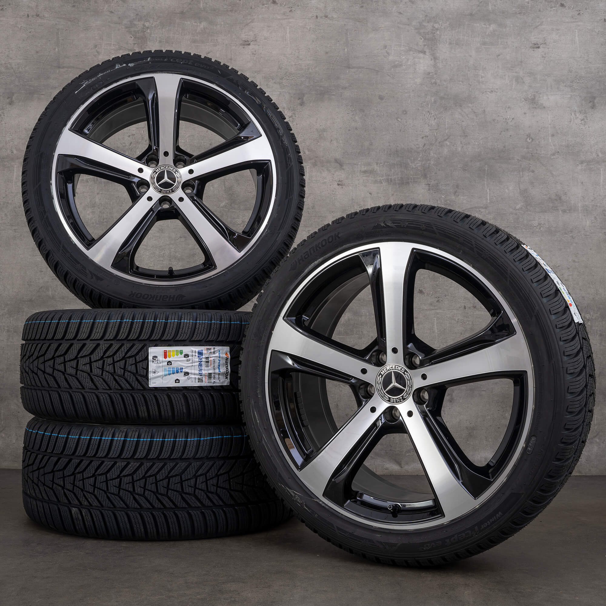 OEM Mercedes Benz C-Class winter wheels 19 inch X206 All-Terrain rims A2064015800 black glossy turned NEW