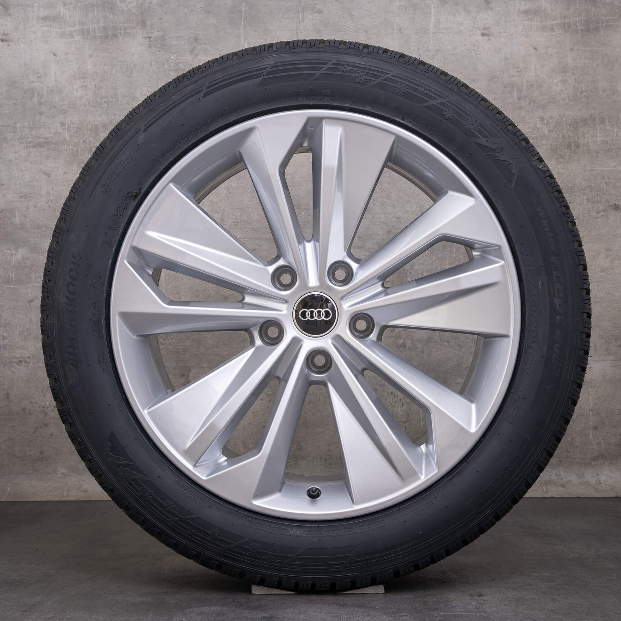 Original Audi Q6 SQ6 e-tron Winterräder 20 Zoll GF Felgen 85H601025BP 85H601025BQ Flax silber NEU