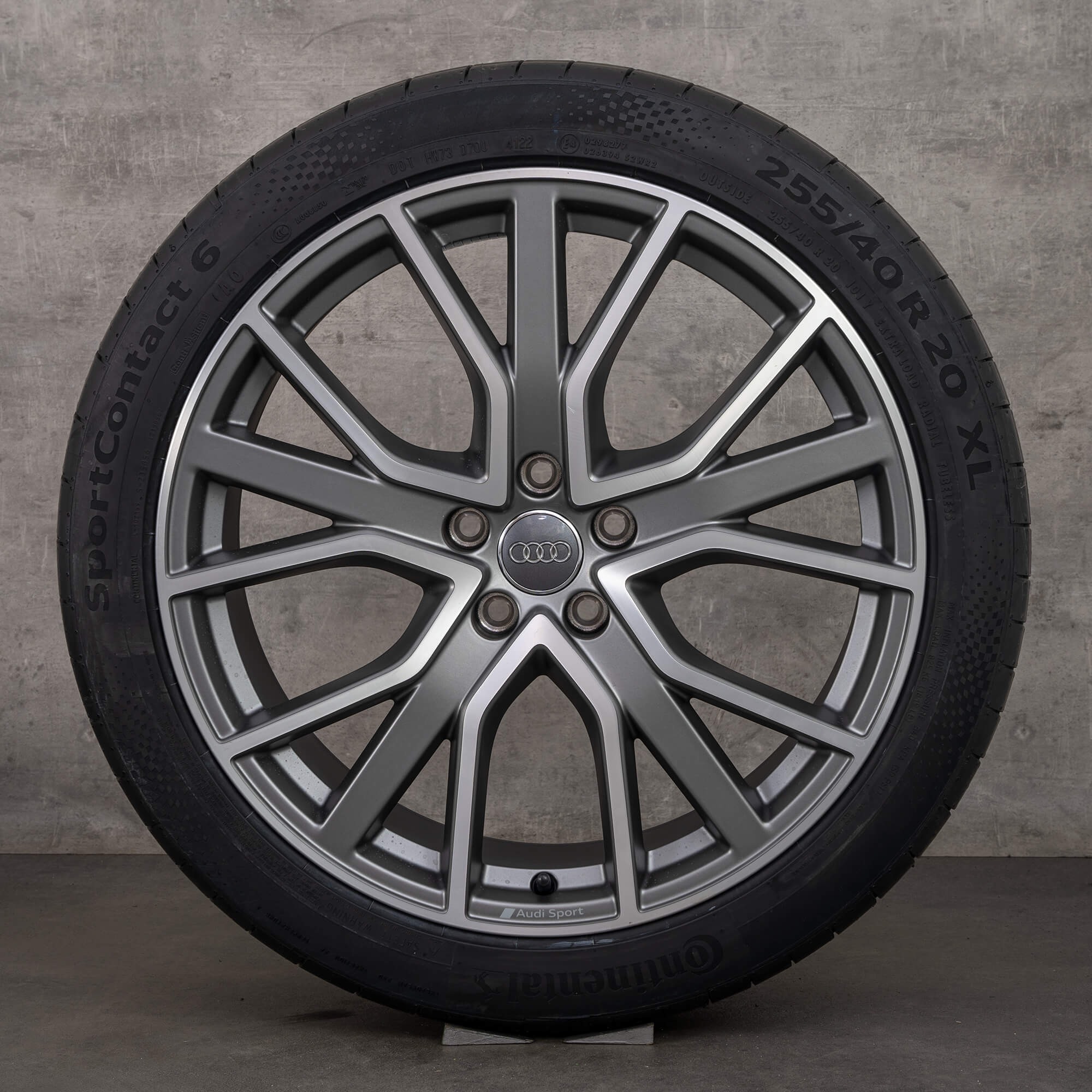 OEM Audi A6 S6 rims 20 inch 4K C8 summer wheels 4K0601025AB anthrzit glossy turned