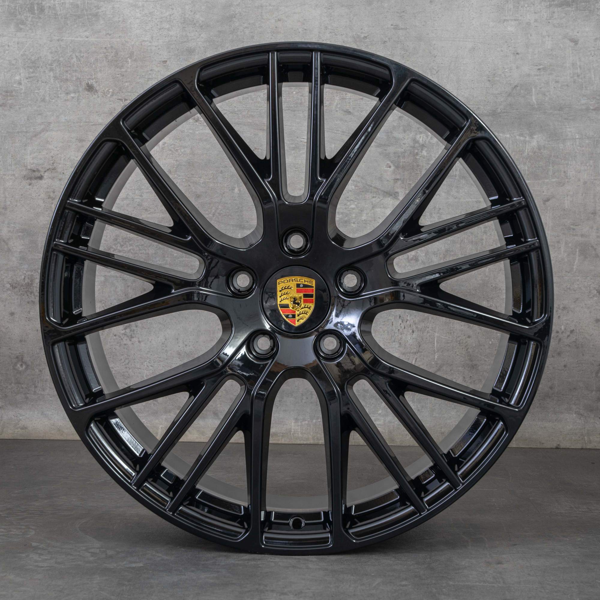 Alkuperäiset Porsche Panamera 971 vanteet 21 tuuman G2 971601025AP 971601025AQ musta kiiltävä.